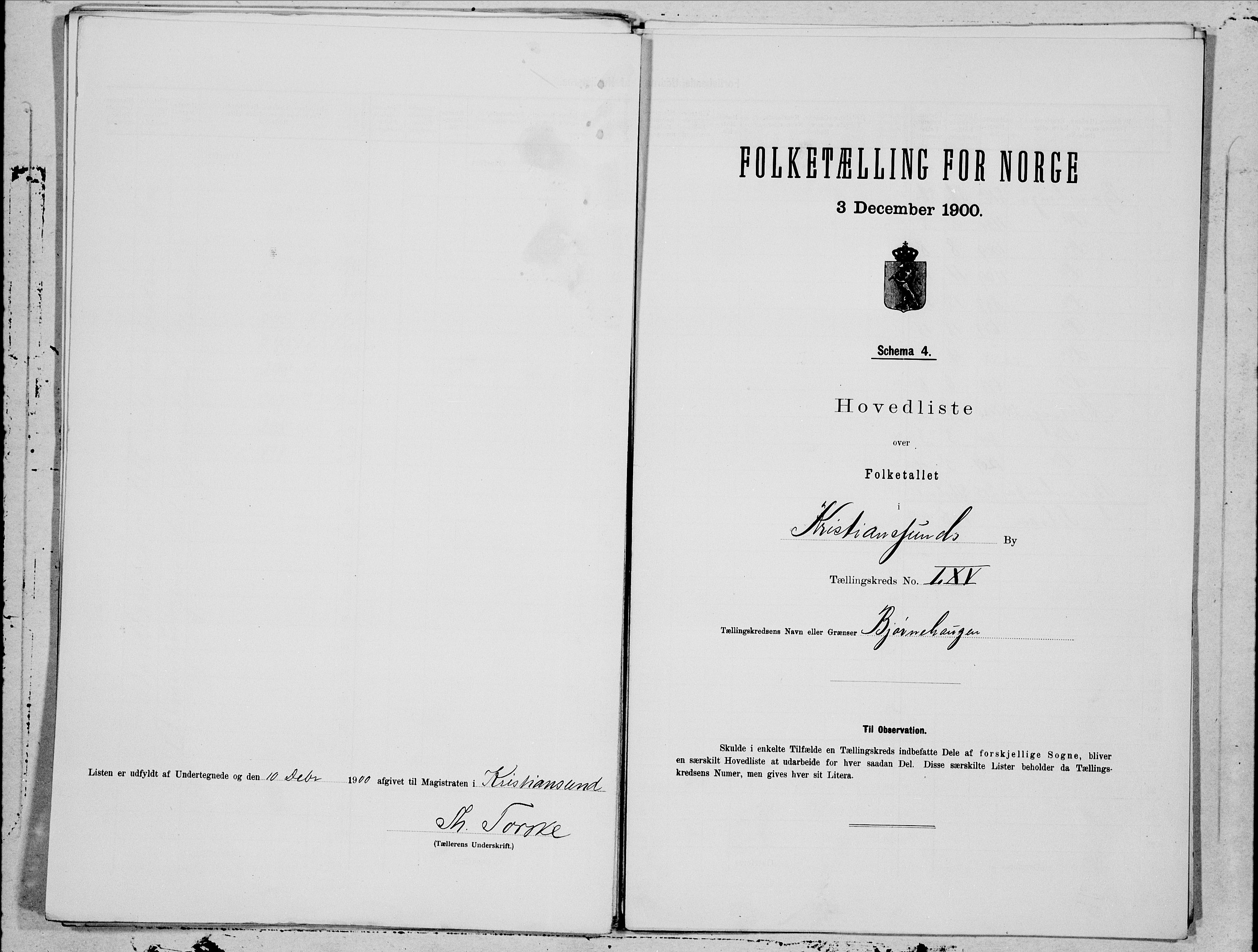 SAT, 1900 census for Kristiansund, 1900, p. 130