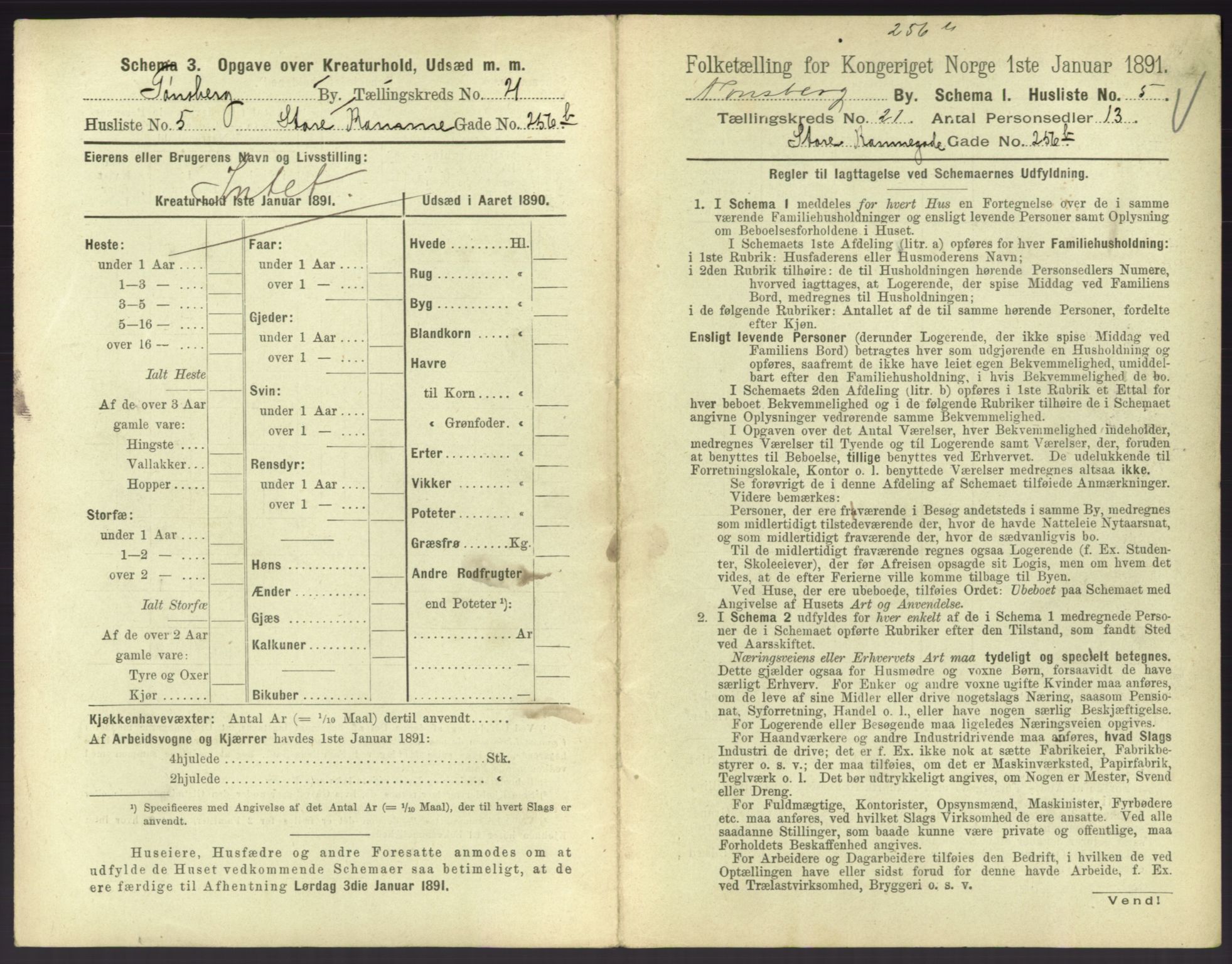 RA, 1891 census for 0705 Tønsberg, 1891, p. 714