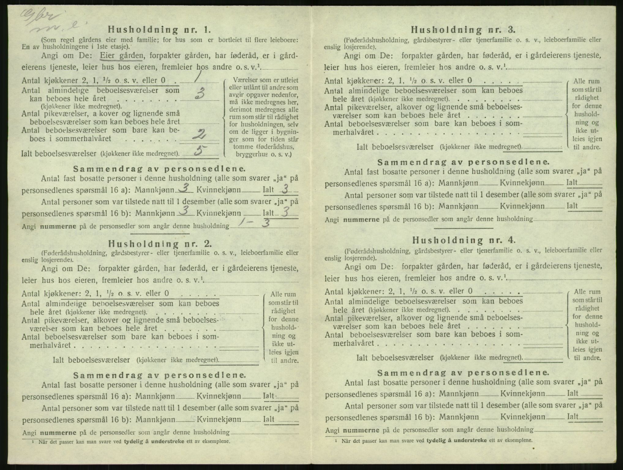 SAT, 1920 census for Stranda, 1920, p. 456