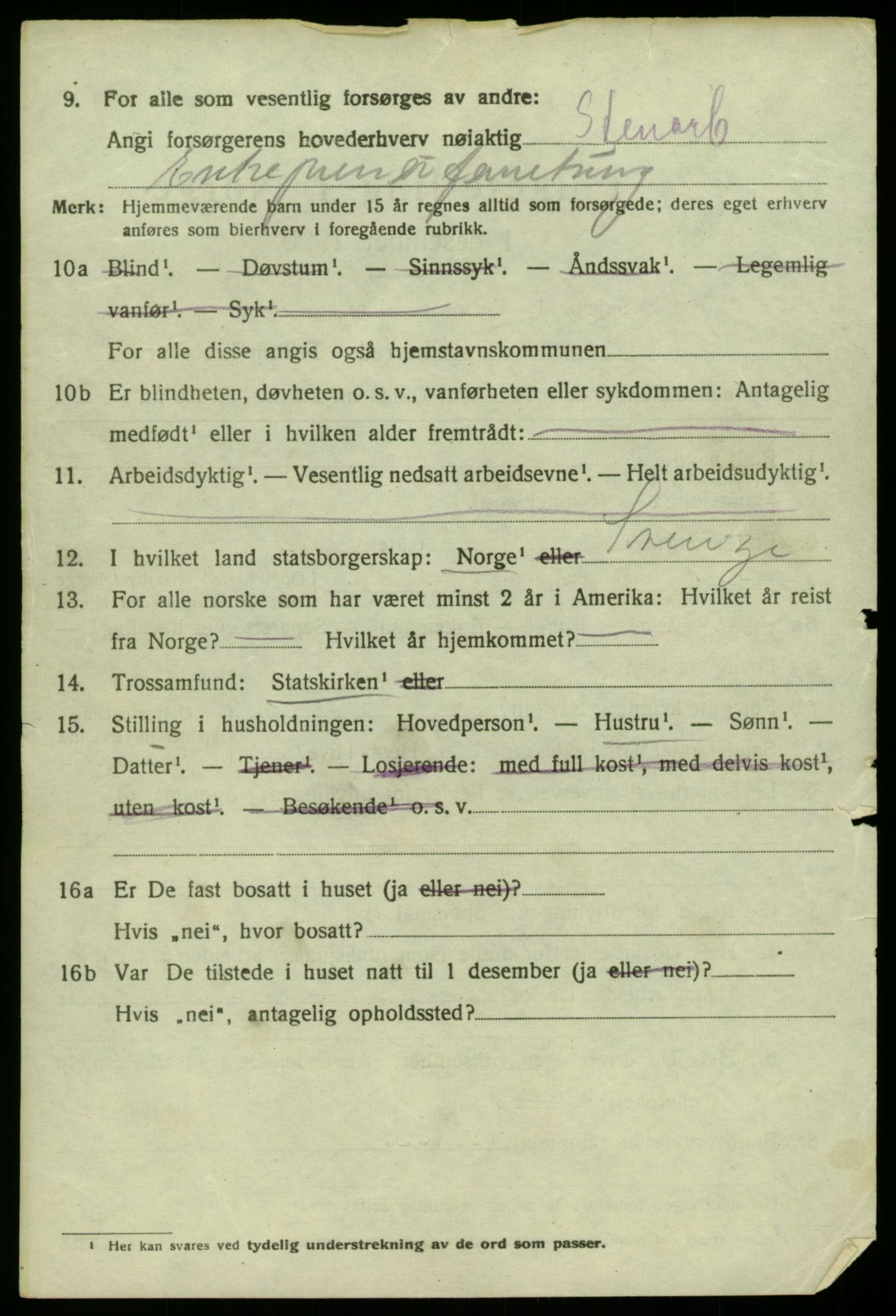 SAB, 1920 census for Laksevåg, 1920, p. 5733