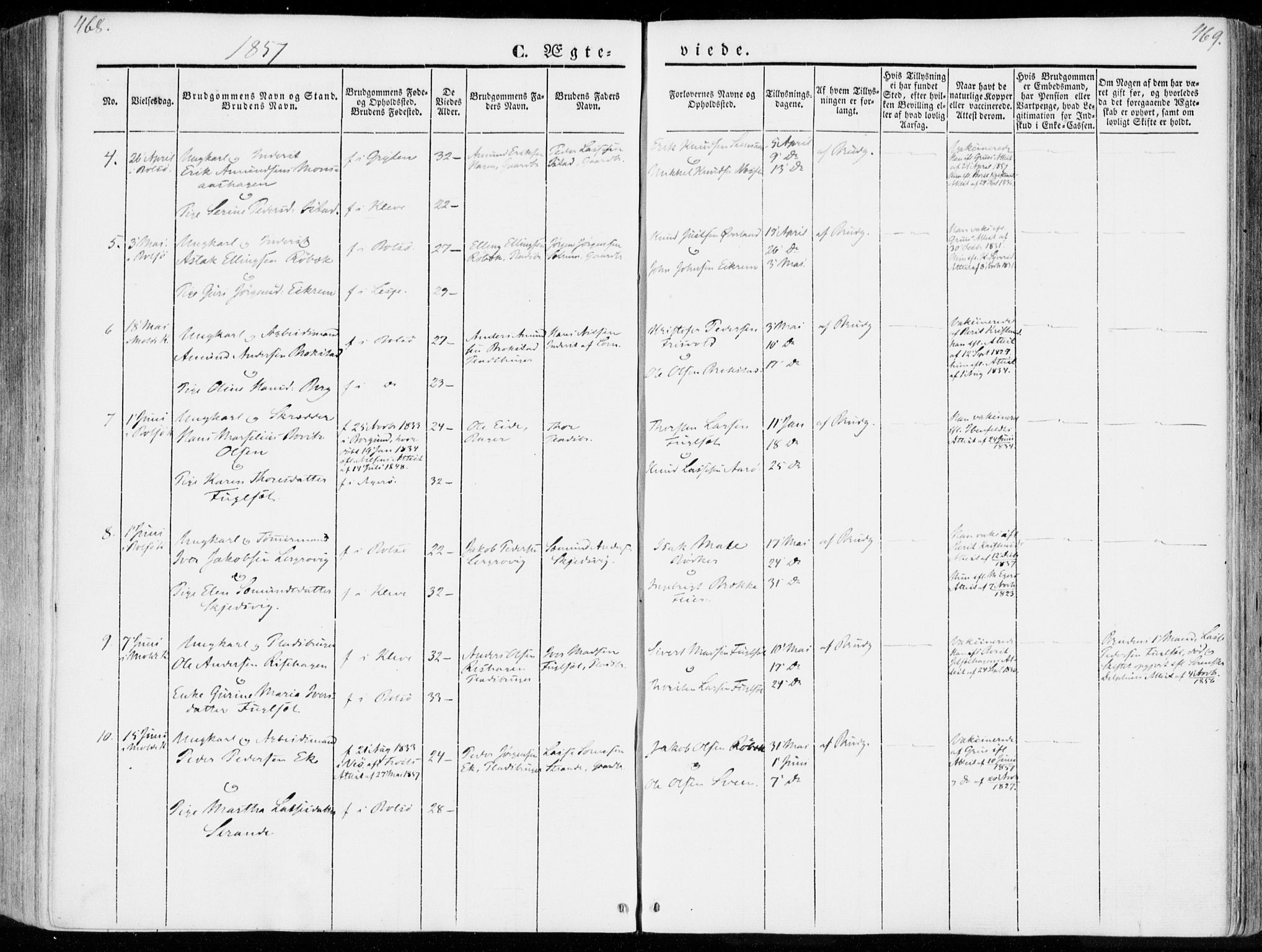 Ministerialprotokoller, klokkerbøker og fødselsregistre - Møre og Romsdal, AV/SAT-A-1454/555/L0653: Parish register (official) no. 555A04, 1843-1869, p. 468-469
