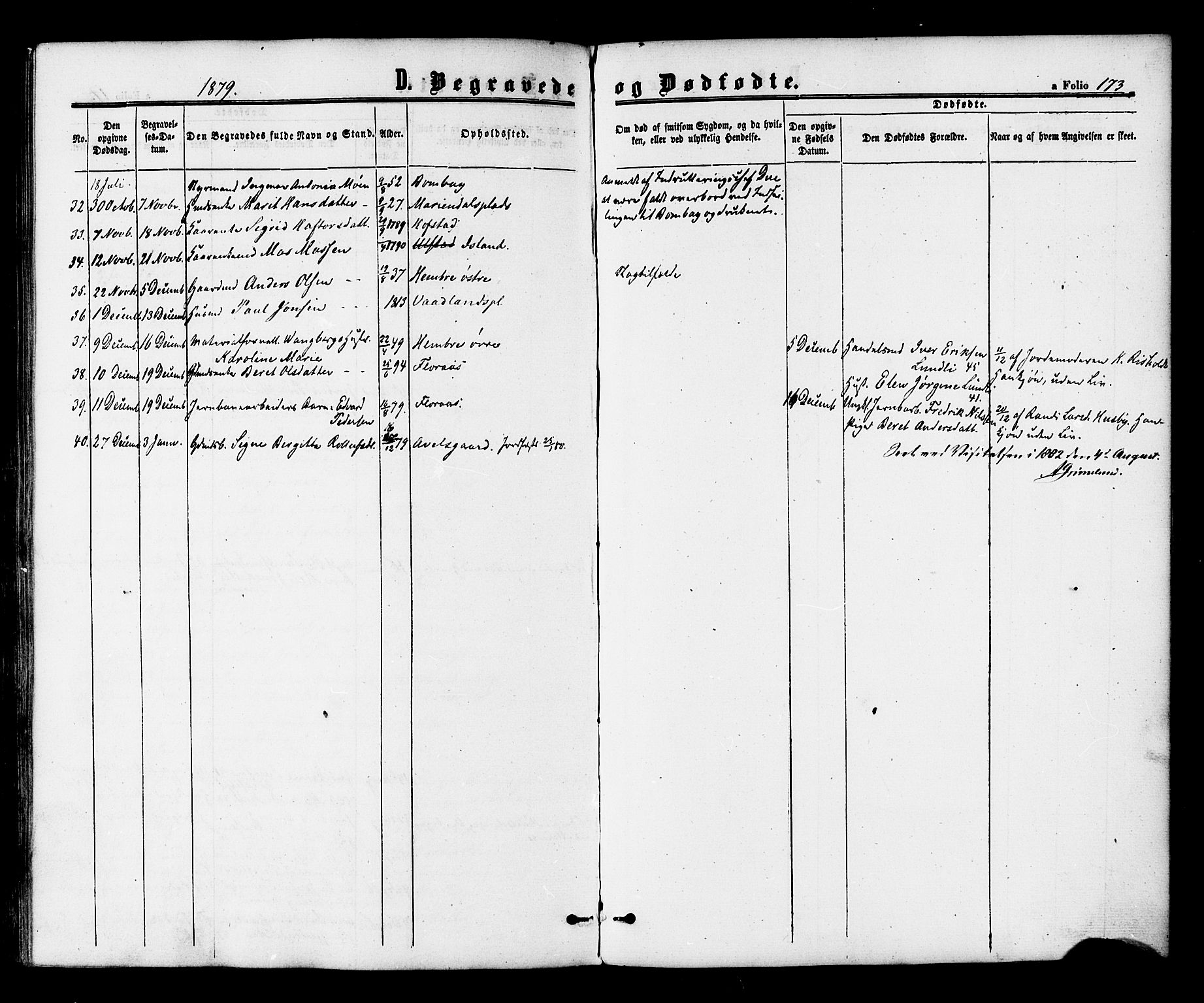 Ministerialprotokoller, klokkerbøker og fødselsregistre - Nord-Trøndelag, AV/SAT-A-1458/703/L0029: Parish register (official) no. 703A02, 1863-1879, p. 173