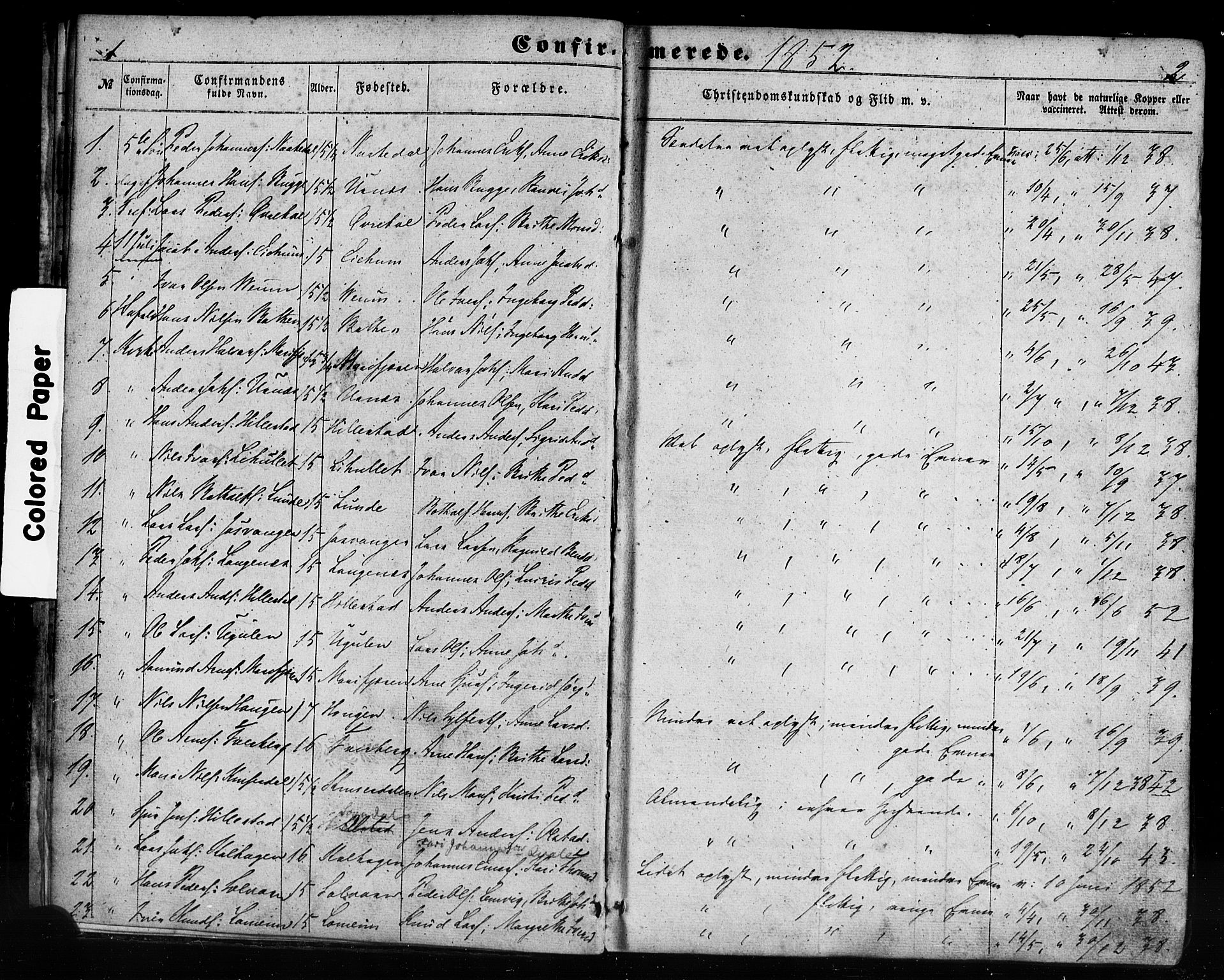 Hafslo sokneprestembete, SAB/A-80301/H/Haa/Haaa/L0012: Parish register (official) no. A 12, 1852-1885, p. 1