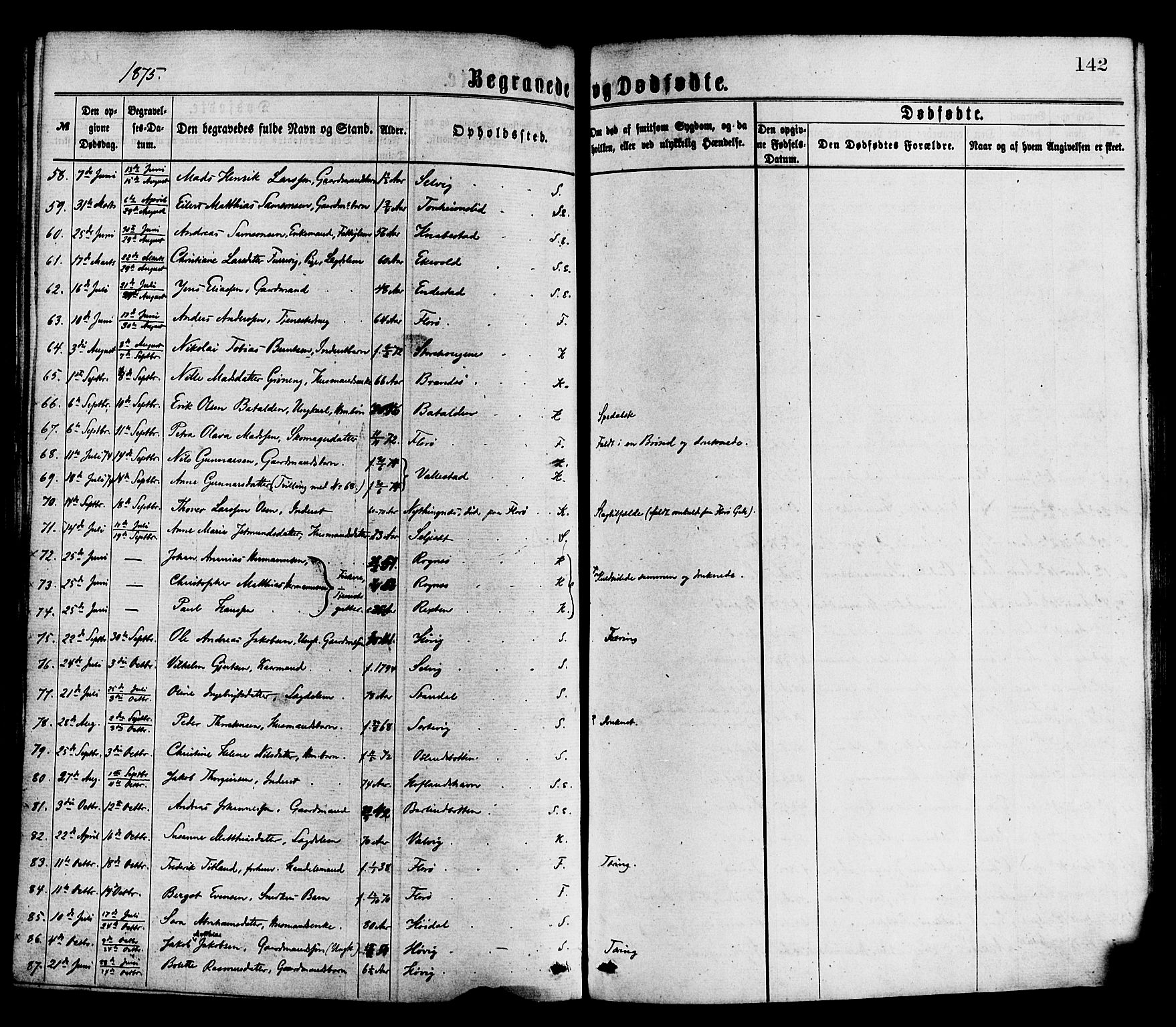 Kinn sokneprestembete, SAB/A-80801/H/Haa/Haaa/L0013: Parish register (official) no. A 13, 1870-1885, p. 142