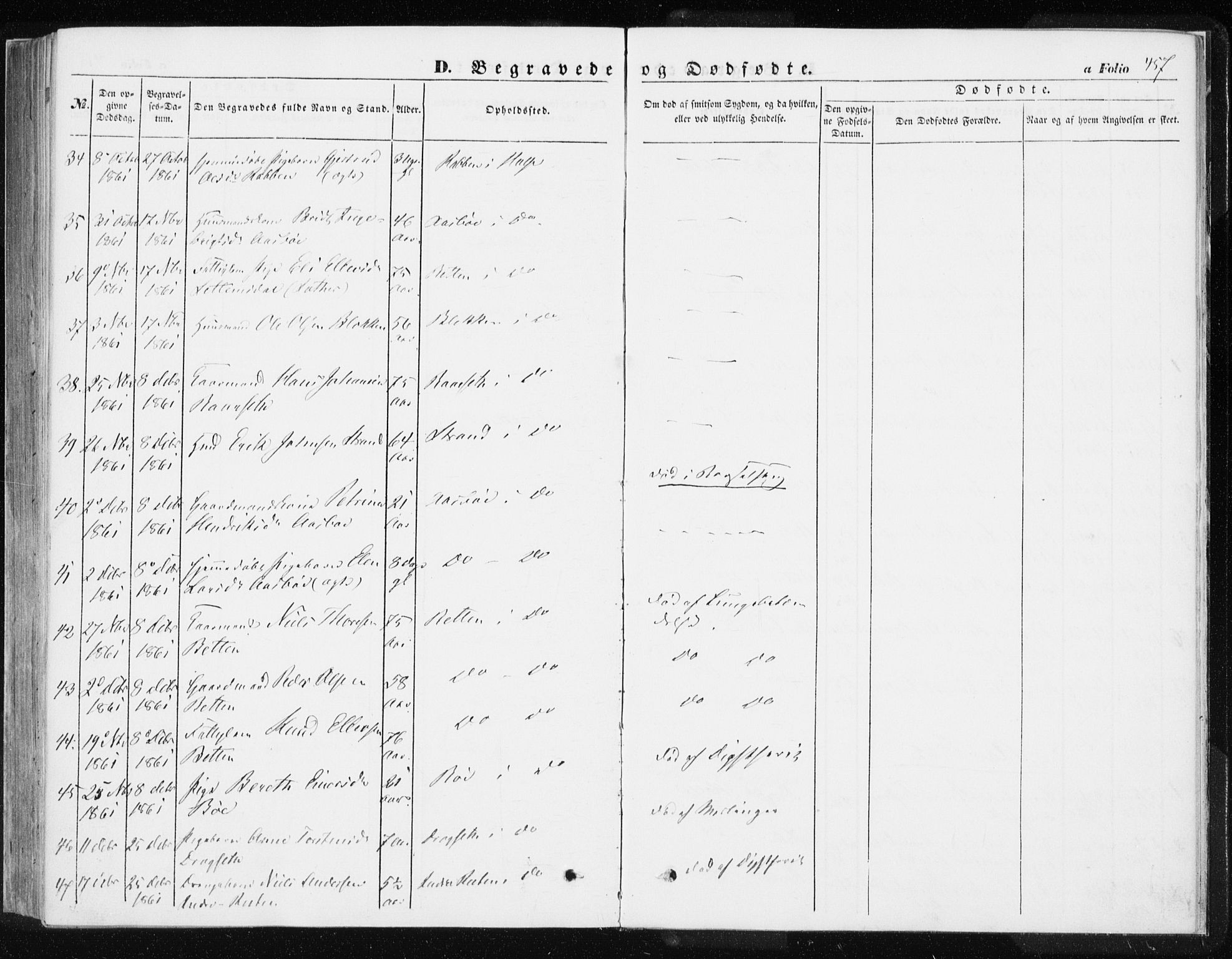 Ministerialprotokoller, klokkerbøker og fødselsregistre - Møre og Romsdal, SAT/A-1454/576/L0883: Parish register (official) no. 576A01, 1849-1865, p. 457