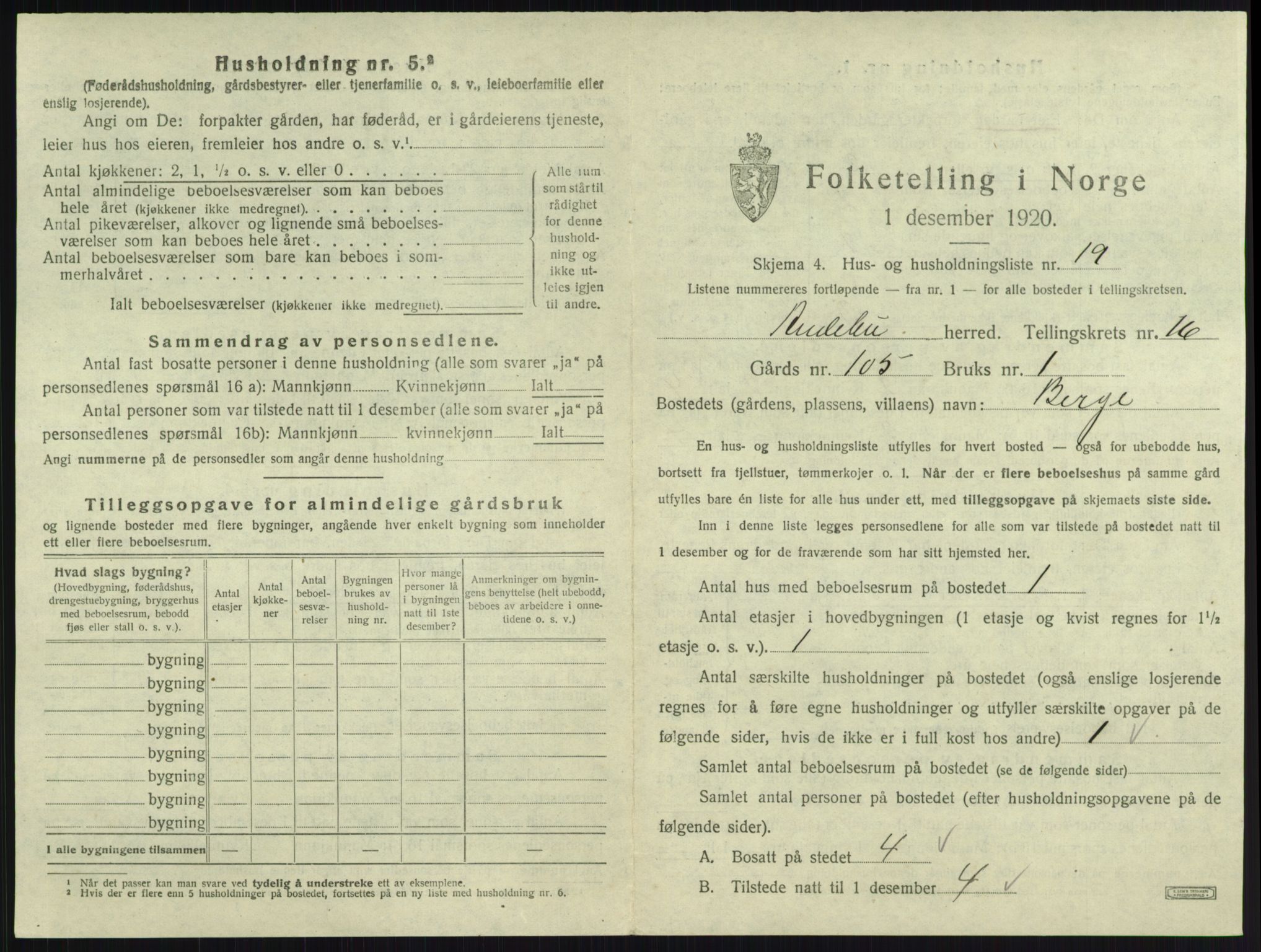 SAKO, 1920 census for Andebu, 1920, p. 908