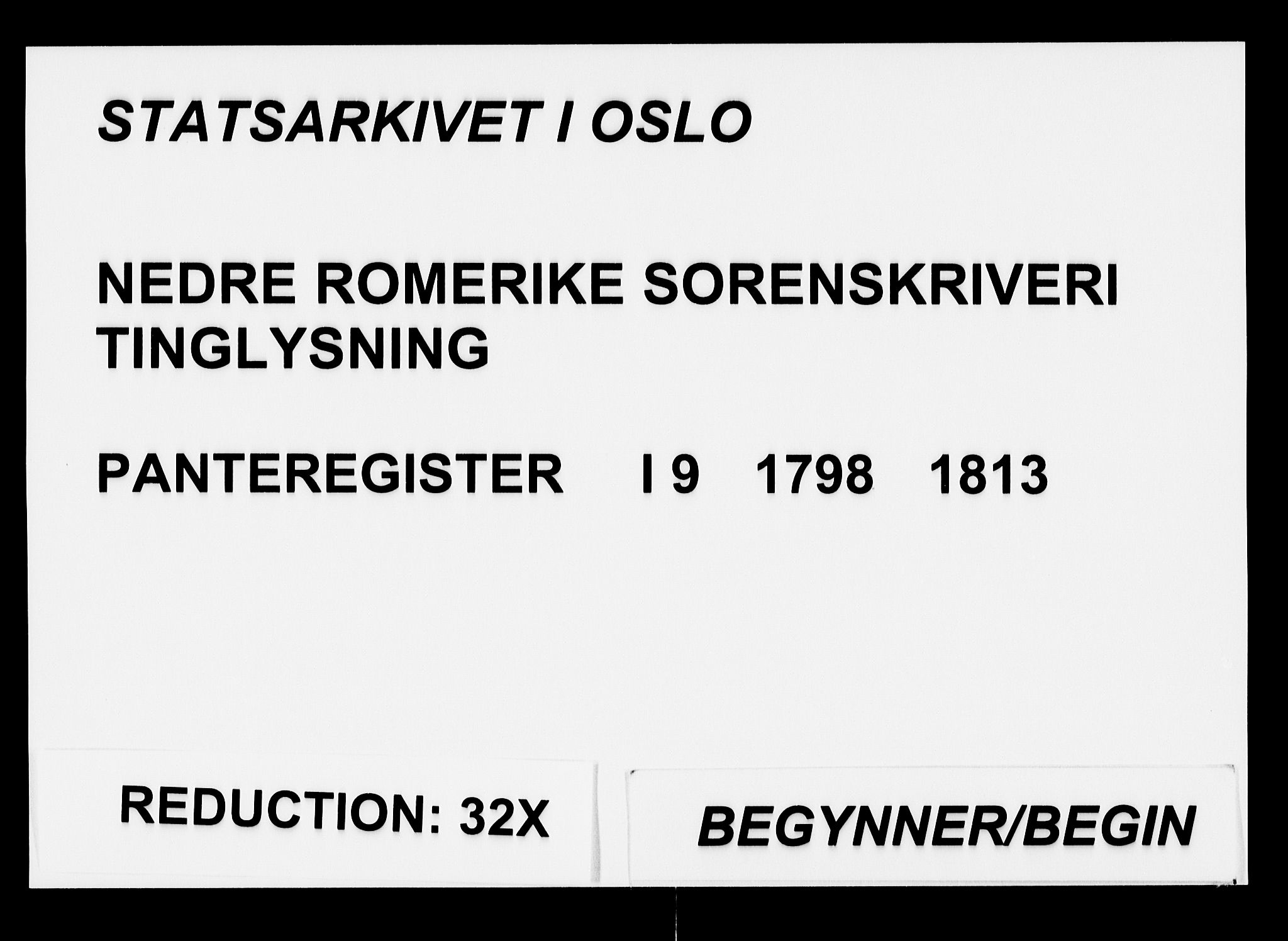 Nedre Romerike sorenskriveri, SAO/A-10469/G/Ga/Gaa/L0009: Mortgage register no. I 9, 1798-1813
