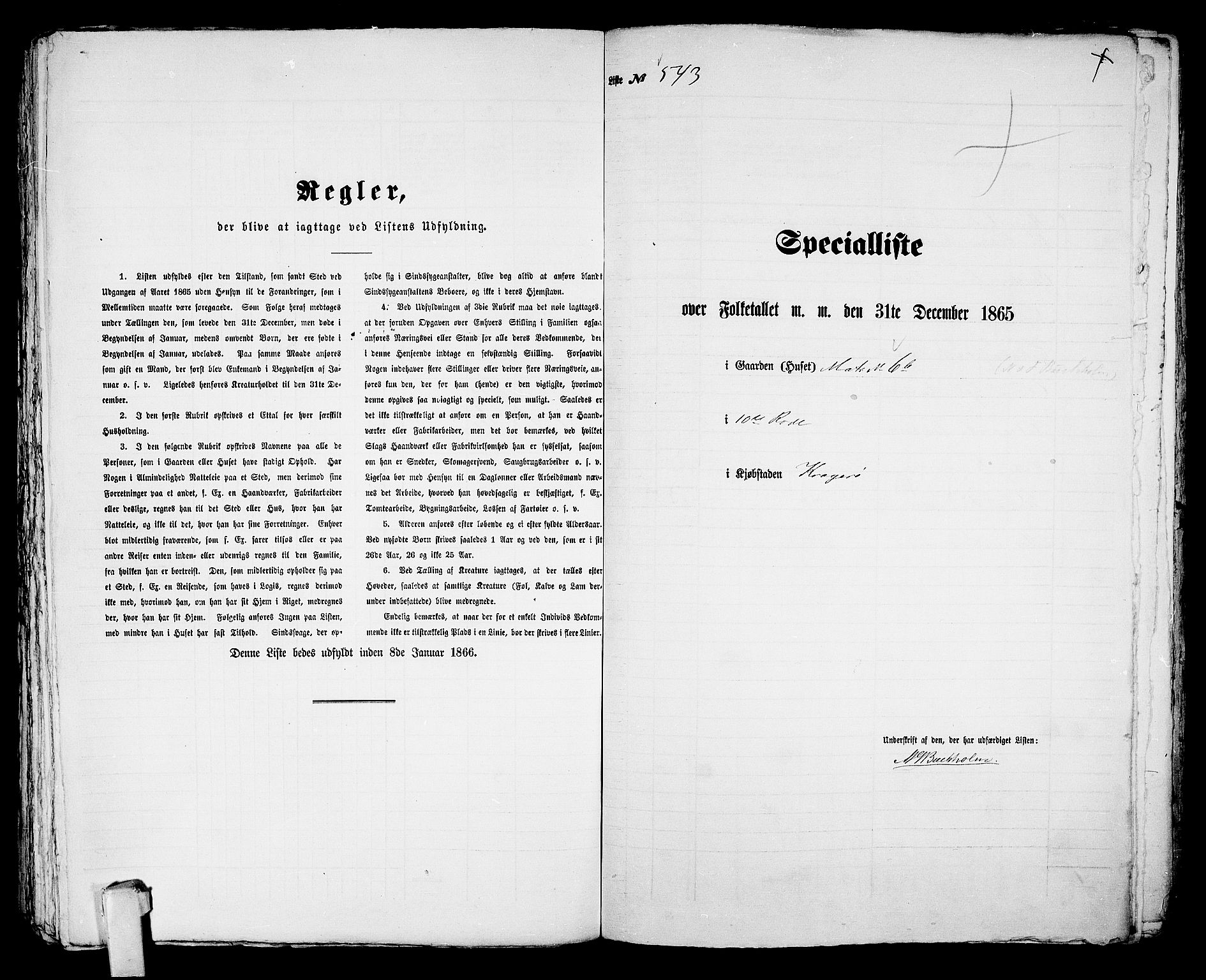 RA, 1865 census for Kragerø/Kragerø, 1865, p. 1102