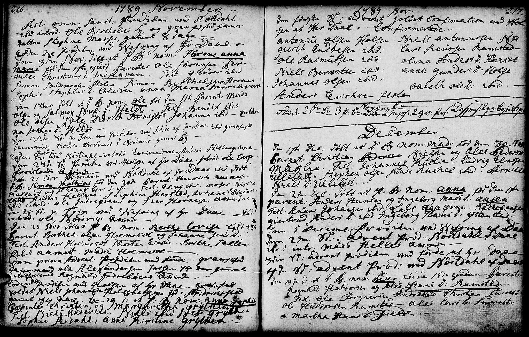 Førde sokneprestembete, SAB/A-79901/H/Haa/Haaa/L0004: Parish register (official) no. A 4, 1781-1803, p. 216-217