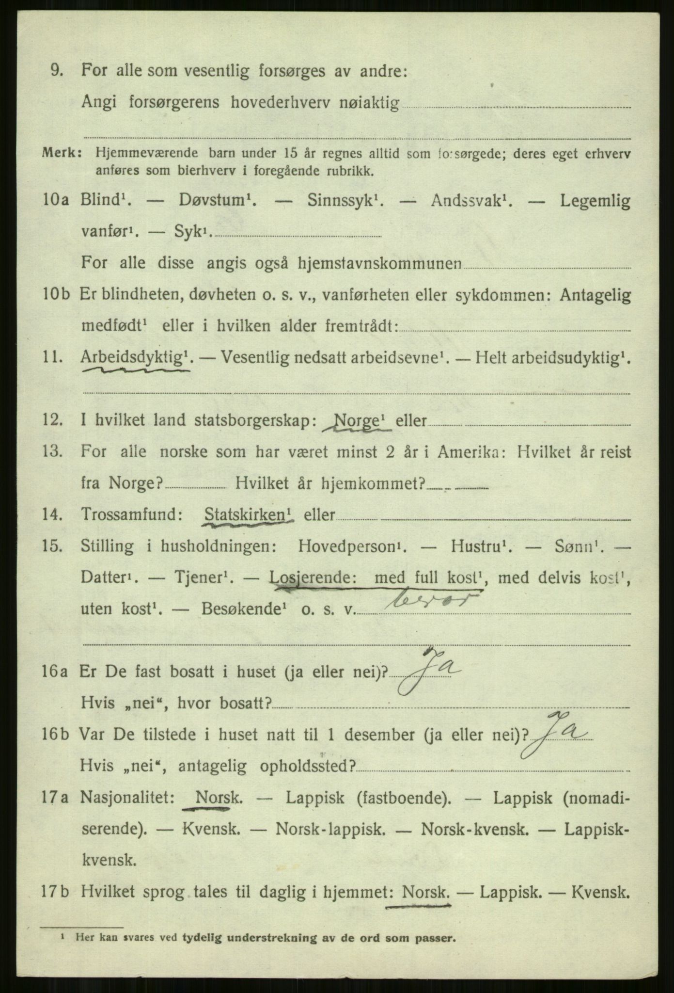 SATØ, 1920 census for Skjervøy, 1920, p. 6610