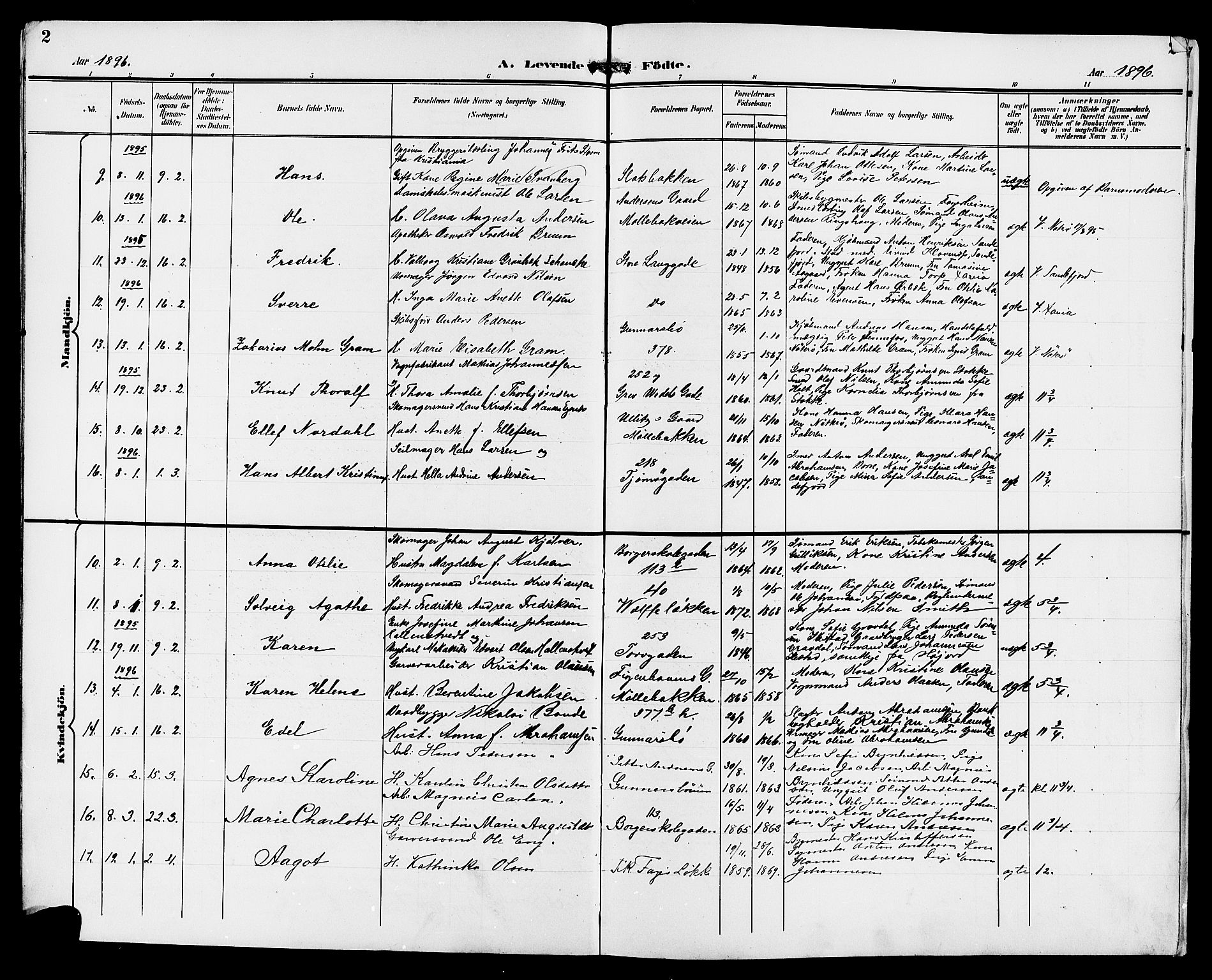 Tønsberg kirkebøker, AV/SAKO-A-330/G/Ga/L0007: Parish register (copy) no. 7, 1896-1904, p. 2