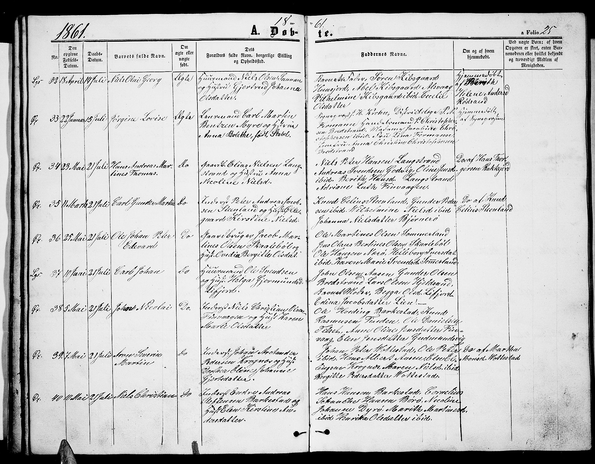 Ministerialprotokoller, klokkerbøker og fødselsregistre - Nordland, SAT/A-1459/893/L1347: Parish register (copy) no. 893C02, 1858-1866, p. 25