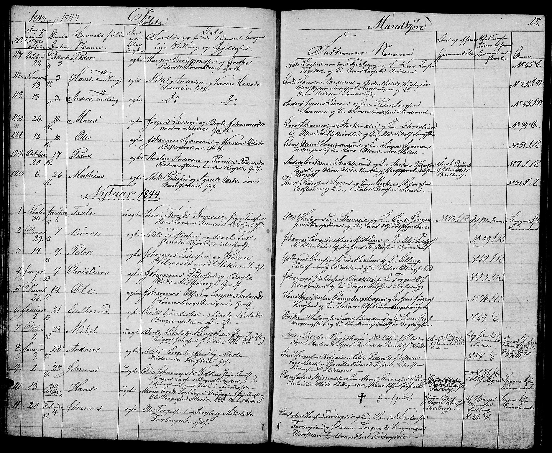 Ringsaker prestekontor, AV/SAH-PREST-014/L/La/L0005: Parish register (copy) no. 5, 1839-1850, p. 28