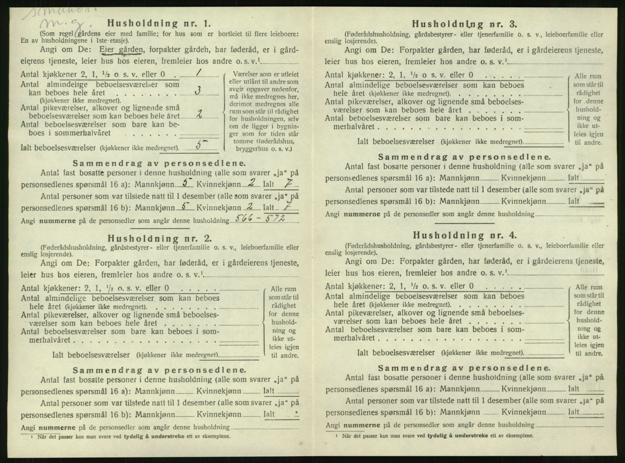 SAT, 1920 census for Skogn, 1920, p. 1272