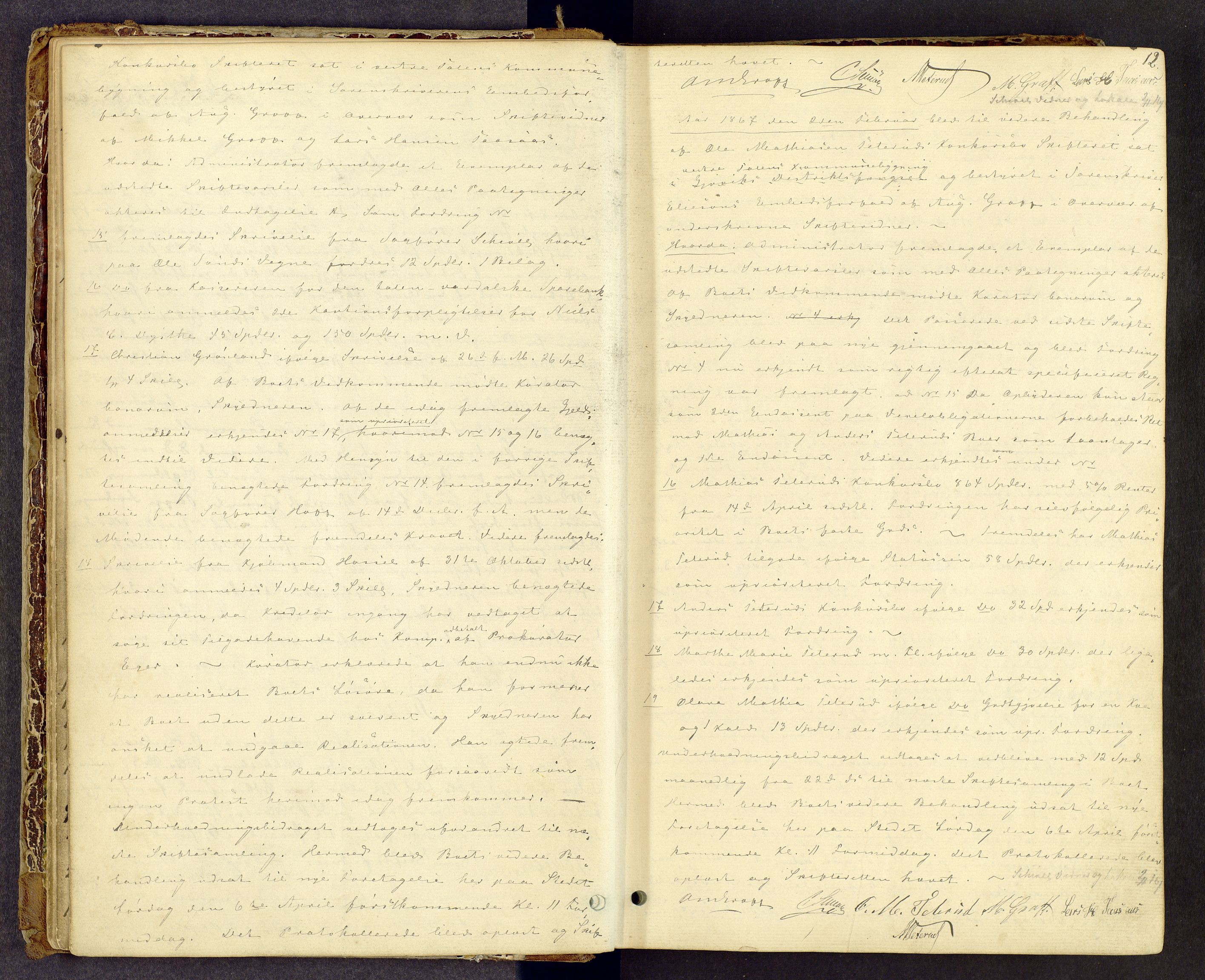 Toten tingrett, AV/SAH-TING-006/J/Jf/L0005: Skifteregistreringsprotokoll - Vestre Toten, 1866-1888, p. 11b-12a