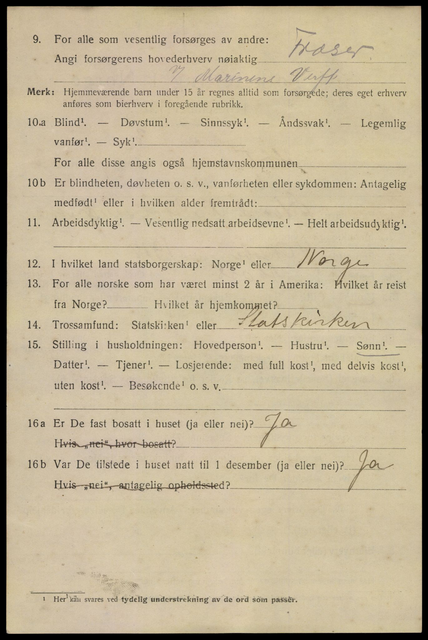 SAKO, 1920 census for Horten, 1920, p. 16238