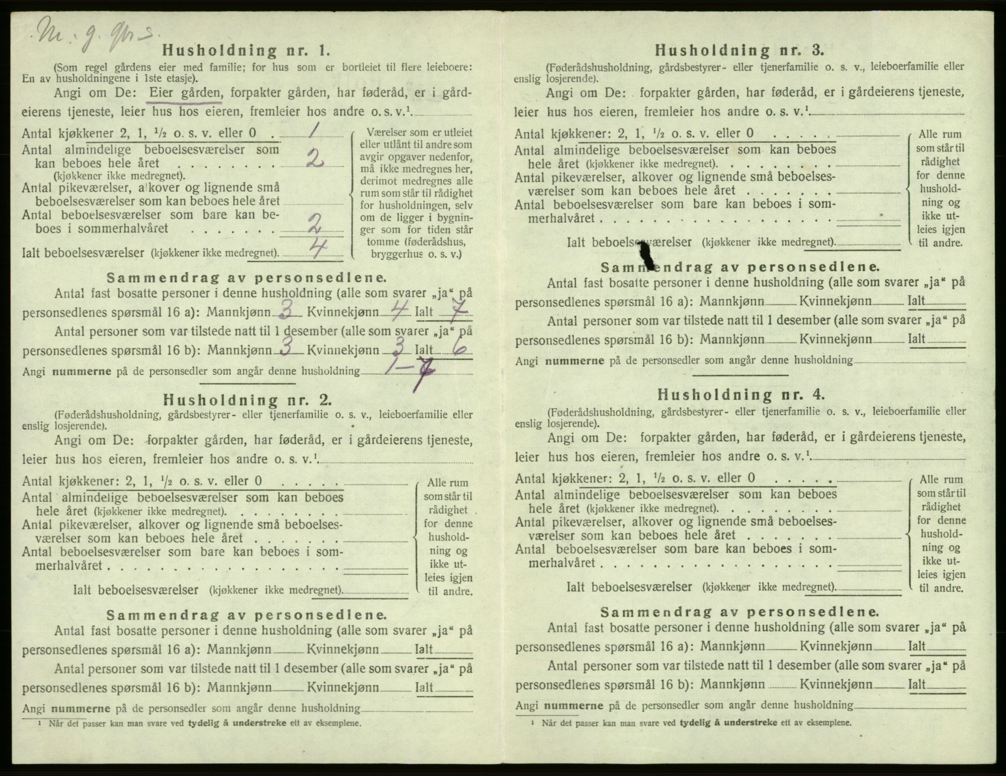 SAB, 1920 census for Sveio, 1920, p. 536