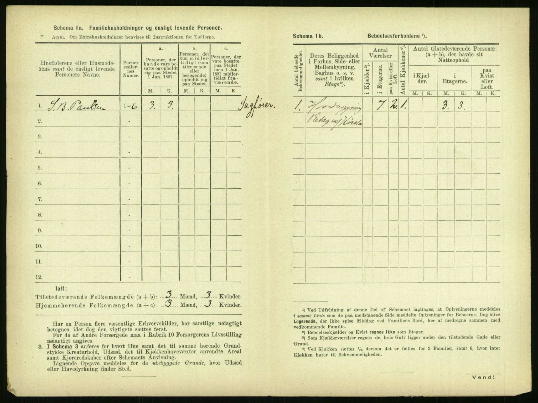 RA, 1891 census for 0806 Skien, 1891, p. 585