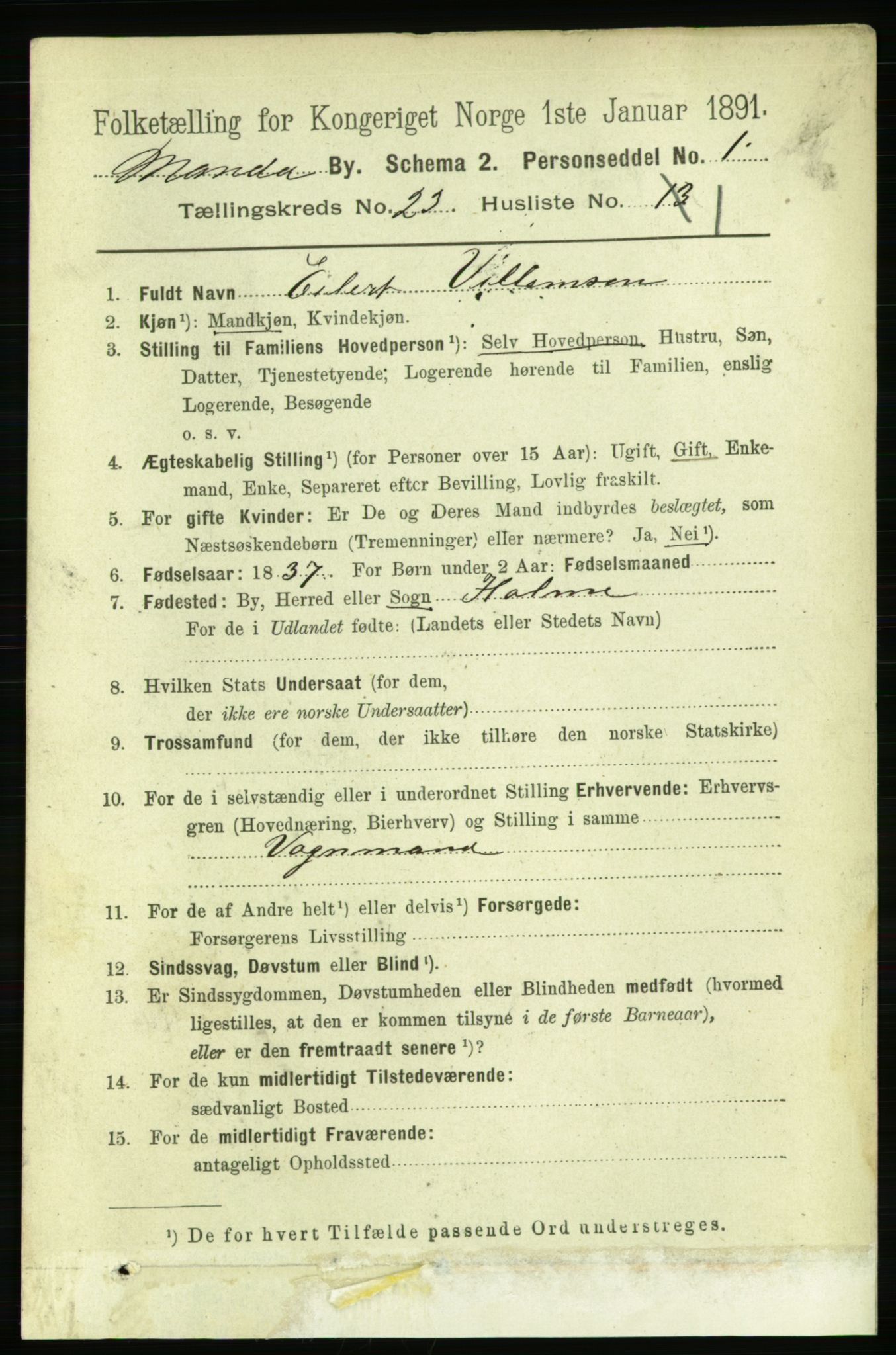 RA, 1891 census for 1002 Mandal, 1891, p. 4298