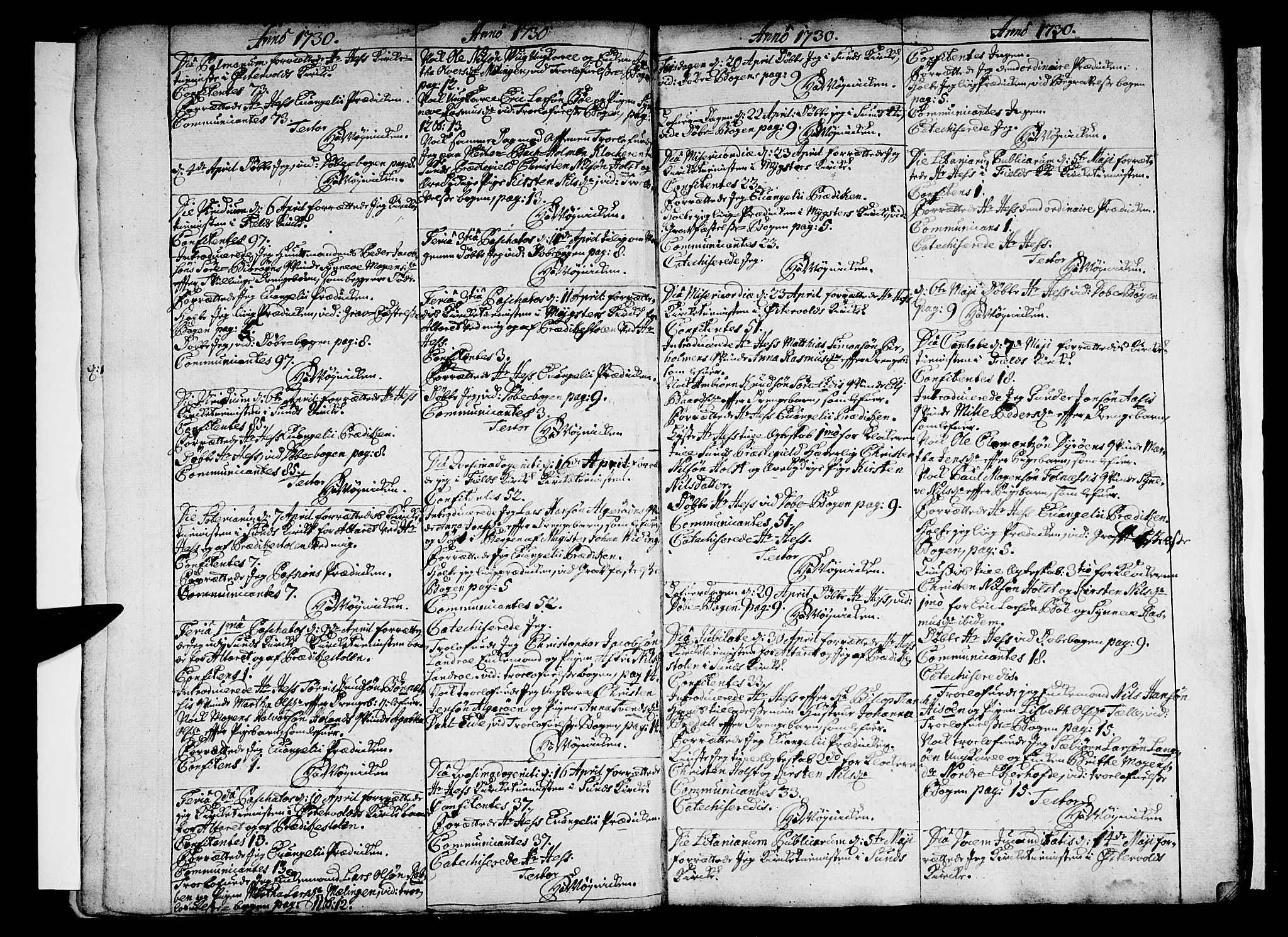 Sund sokneprestembete, AV/SAB-A-99930: Parish register (official) no. A 1, 1729-1740