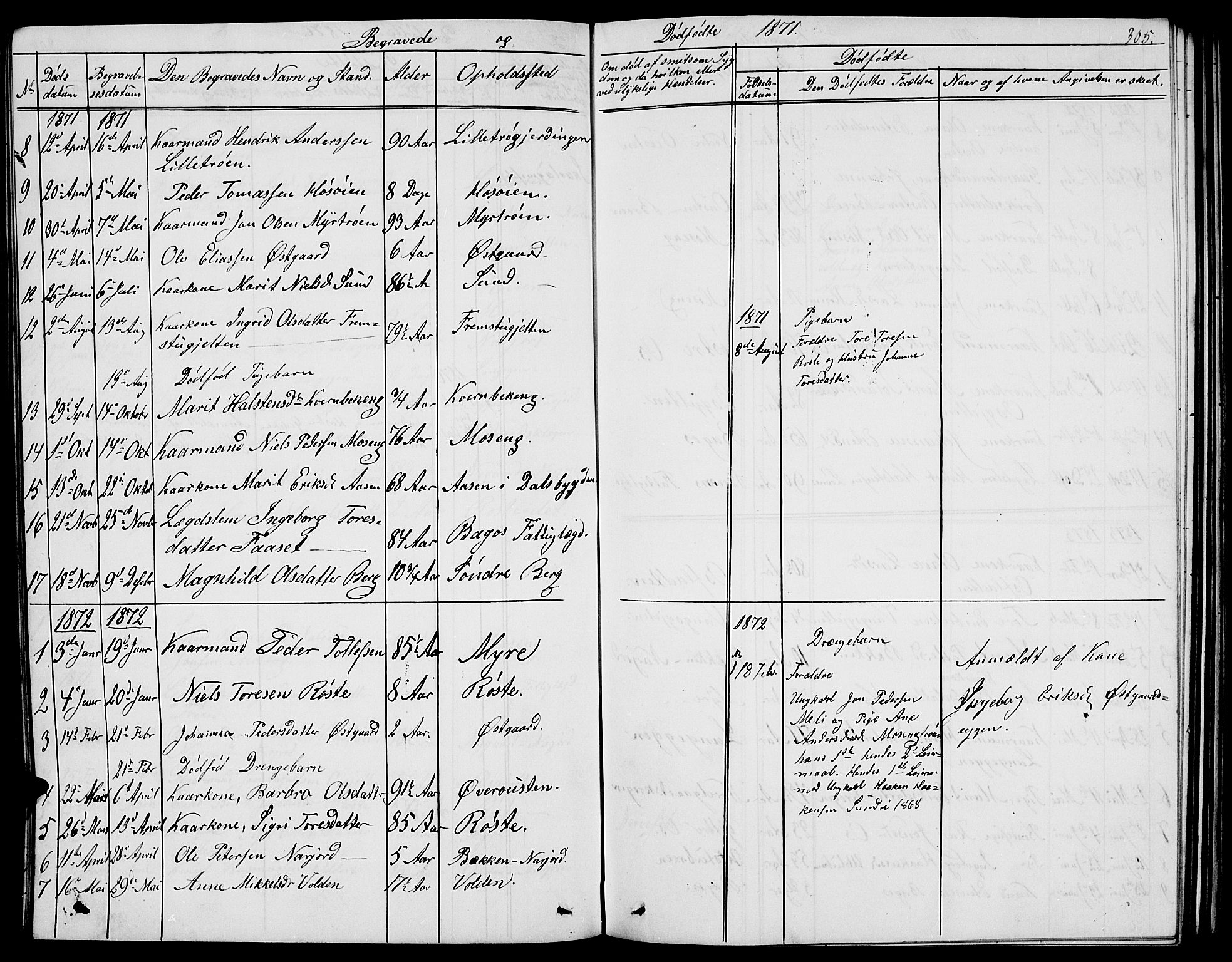 Tolga prestekontor, AV/SAH-PREST-062/L/L0004: Parish register (copy) no. 4, 1845-1887, p. 305