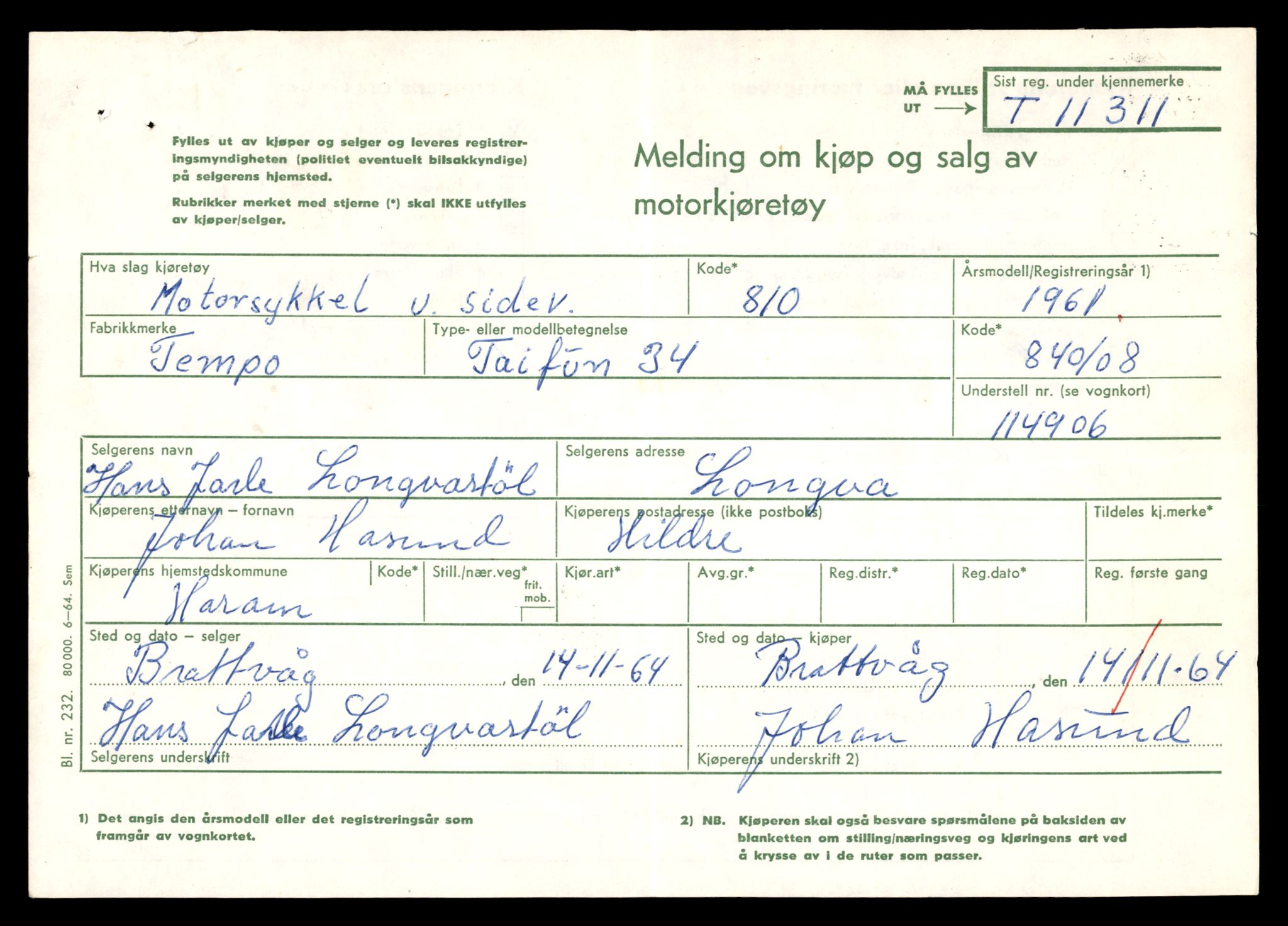 Møre og Romsdal vegkontor - Ålesund trafikkstasjon, AV/SAT-A-4099/F/Fe/L0028: Registreringskort for kjøretøy T 11290 - T 11429, 1927-1998, p. 533