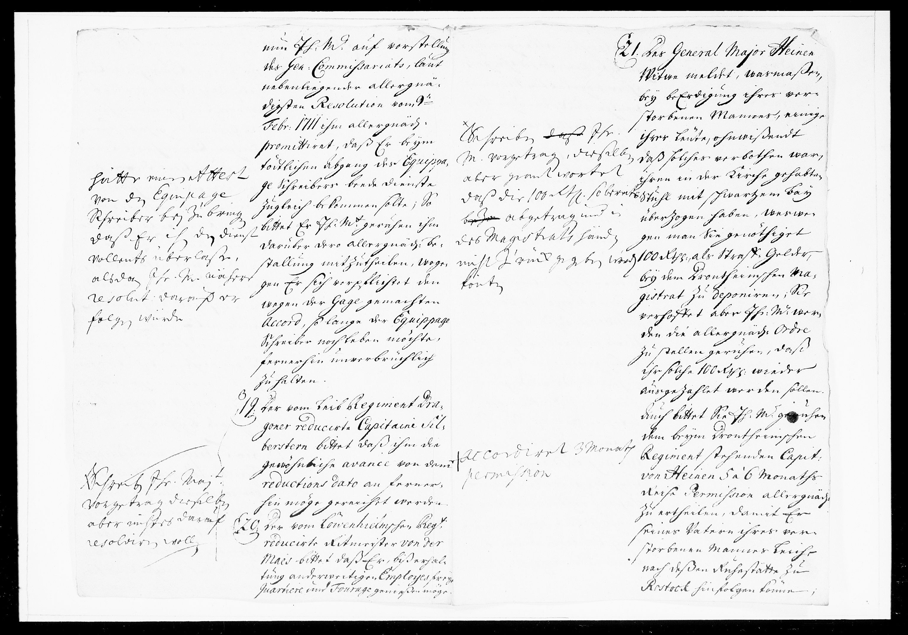 Krigskollegiet, Krigskancelliet, DRA/A-0006/-/1003-1013: Refererede sager, 1714, p. 22