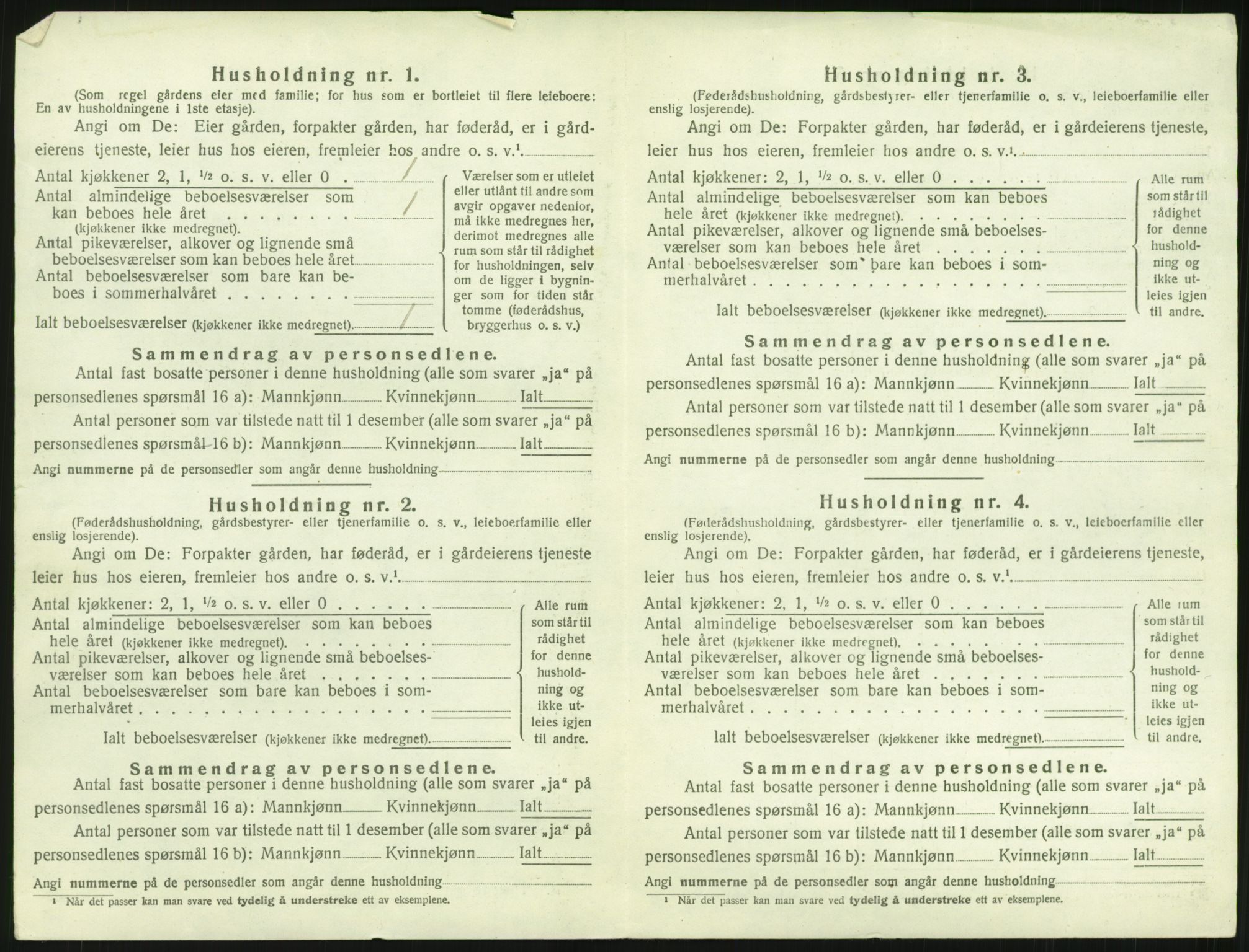 SAH, 1920 census for Gran, 1920, p. 1681