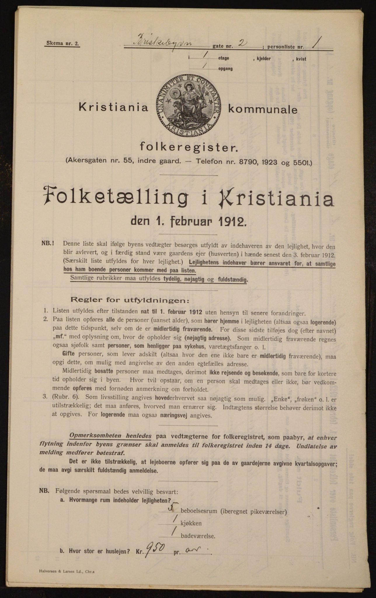 OBA, Municipal Census 1912 for Kristiania, 1912, p. 9019