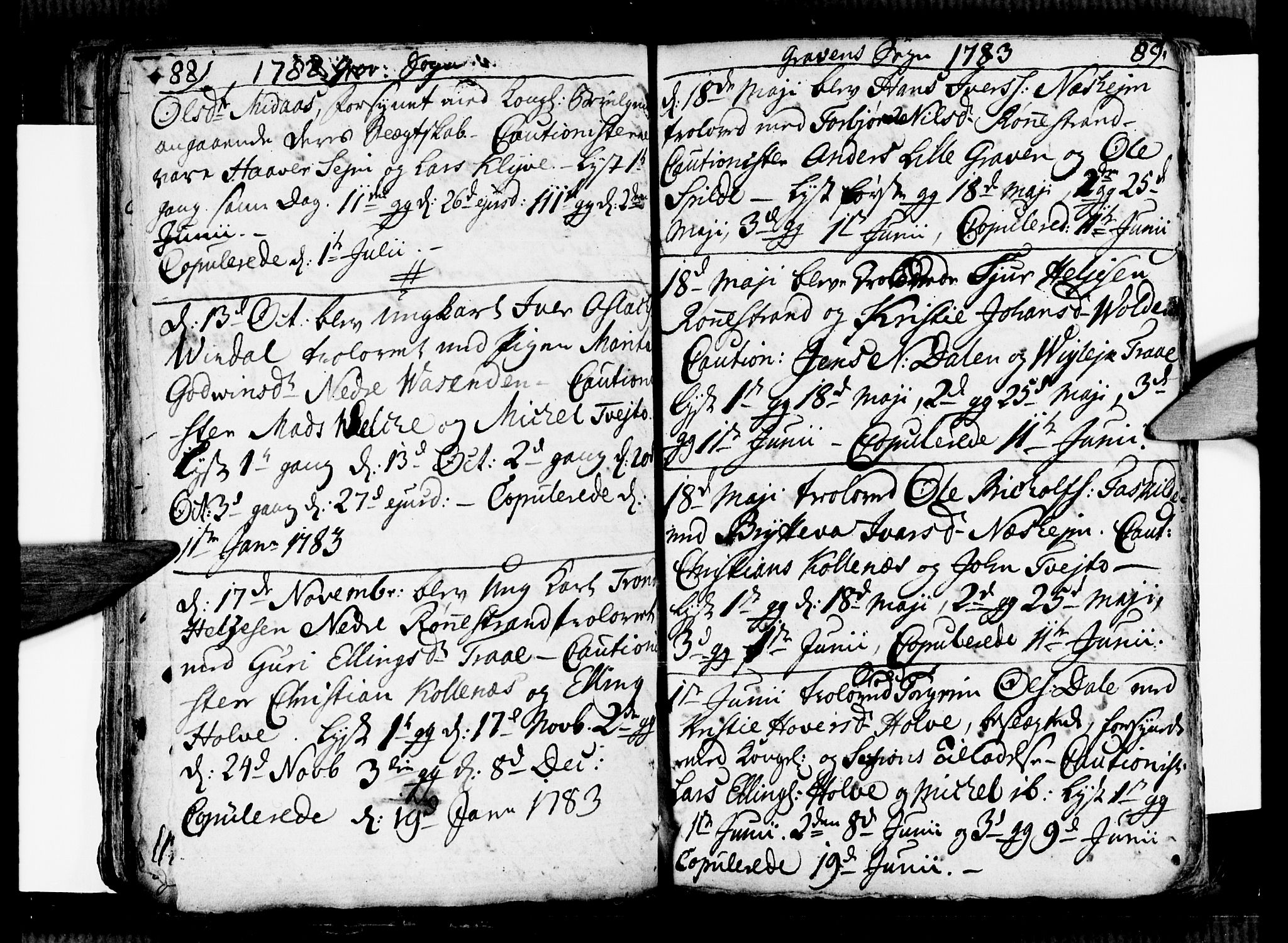 Ulvik sokneprestembete, SAB/A-78801/H/Haa: Parish register (official) no. A 9, 1743-1792, p. 88-89