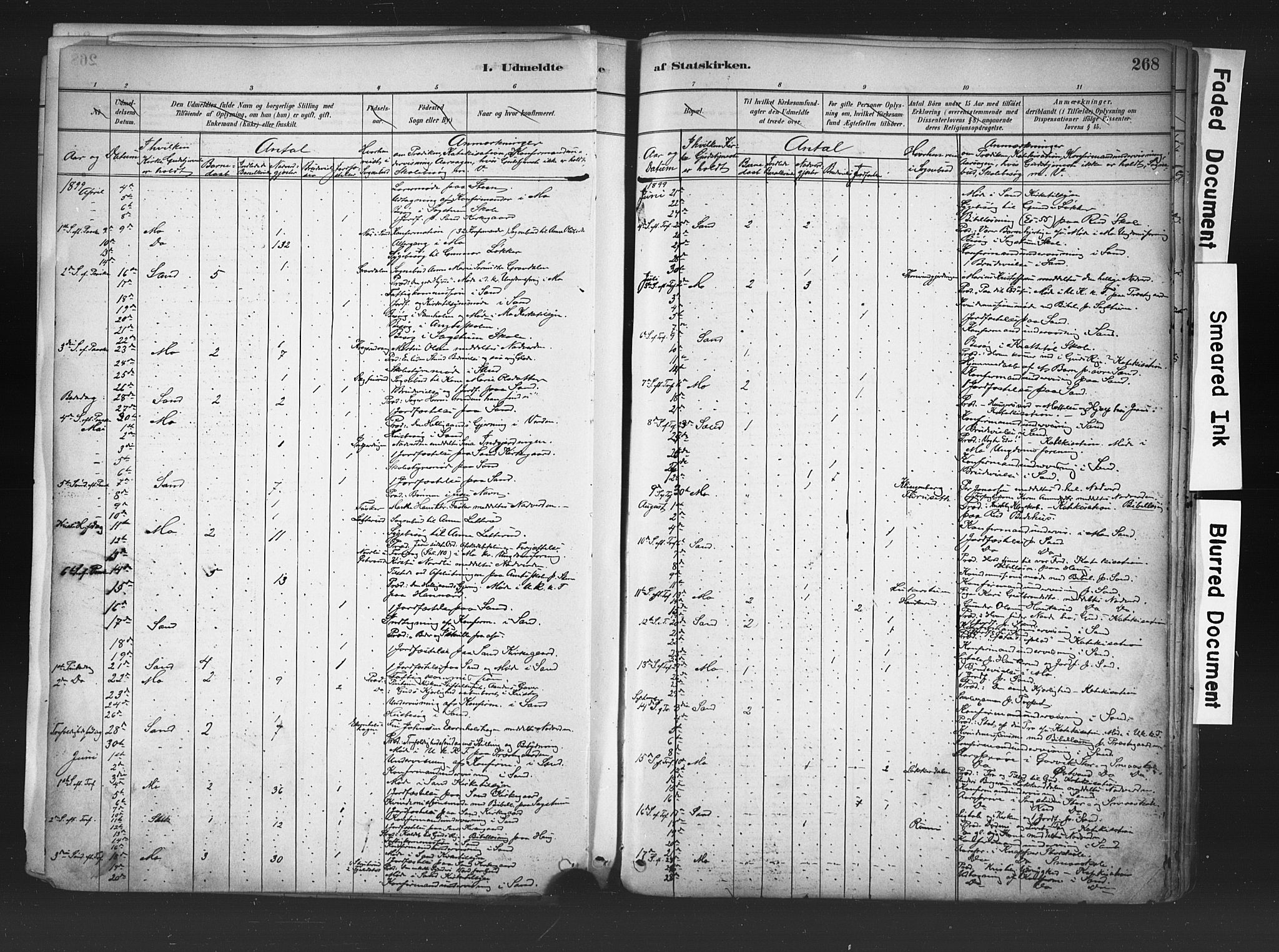 Nord-Odal prestekontor, AV/SAH-PREST-032/H/Ha/Haa/L0006: Parish register (official) no. 6, 1886-1901, p. 268