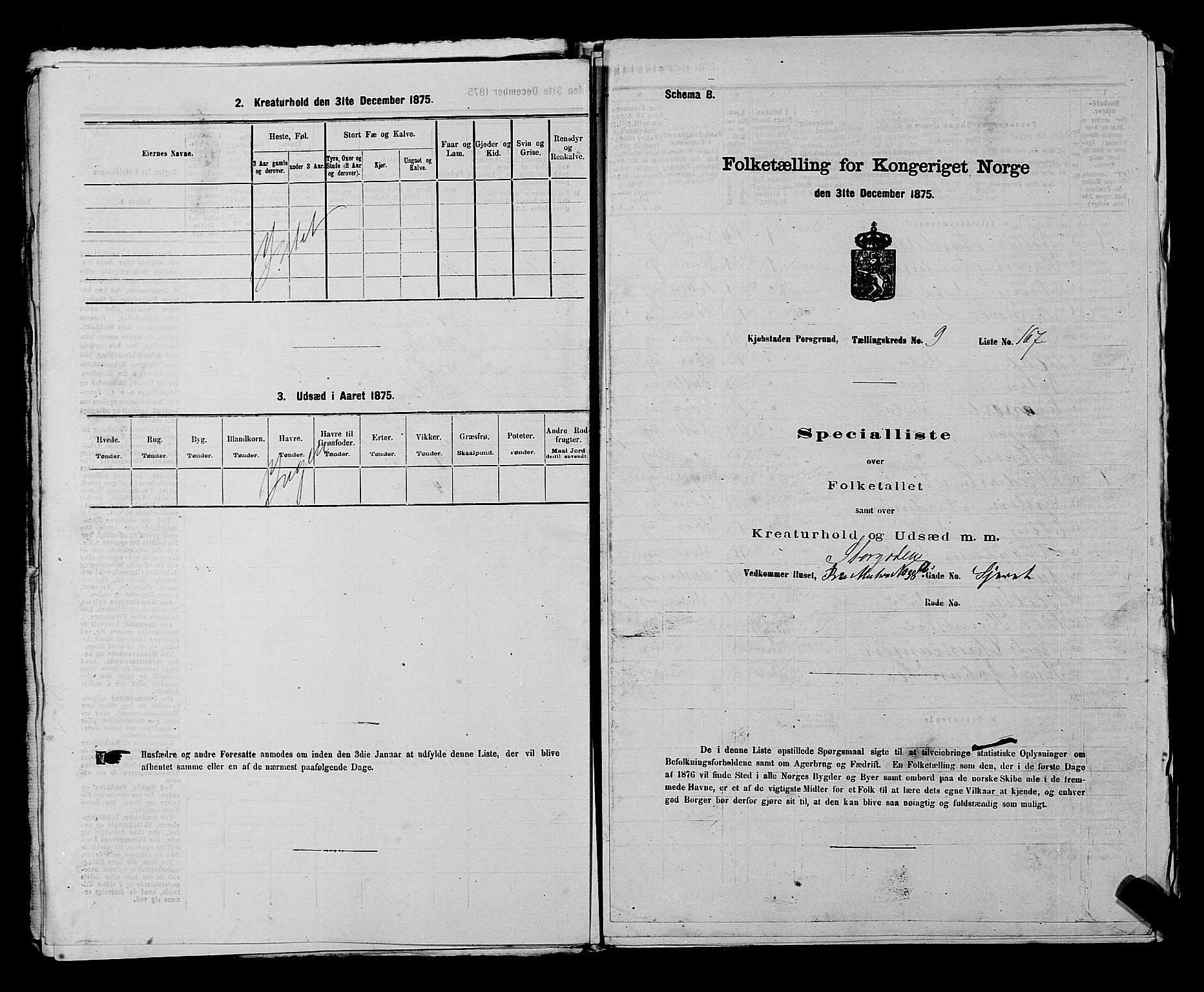 SAKO, 1875 census for 0805P Porsgrunn, 1875, p. 395