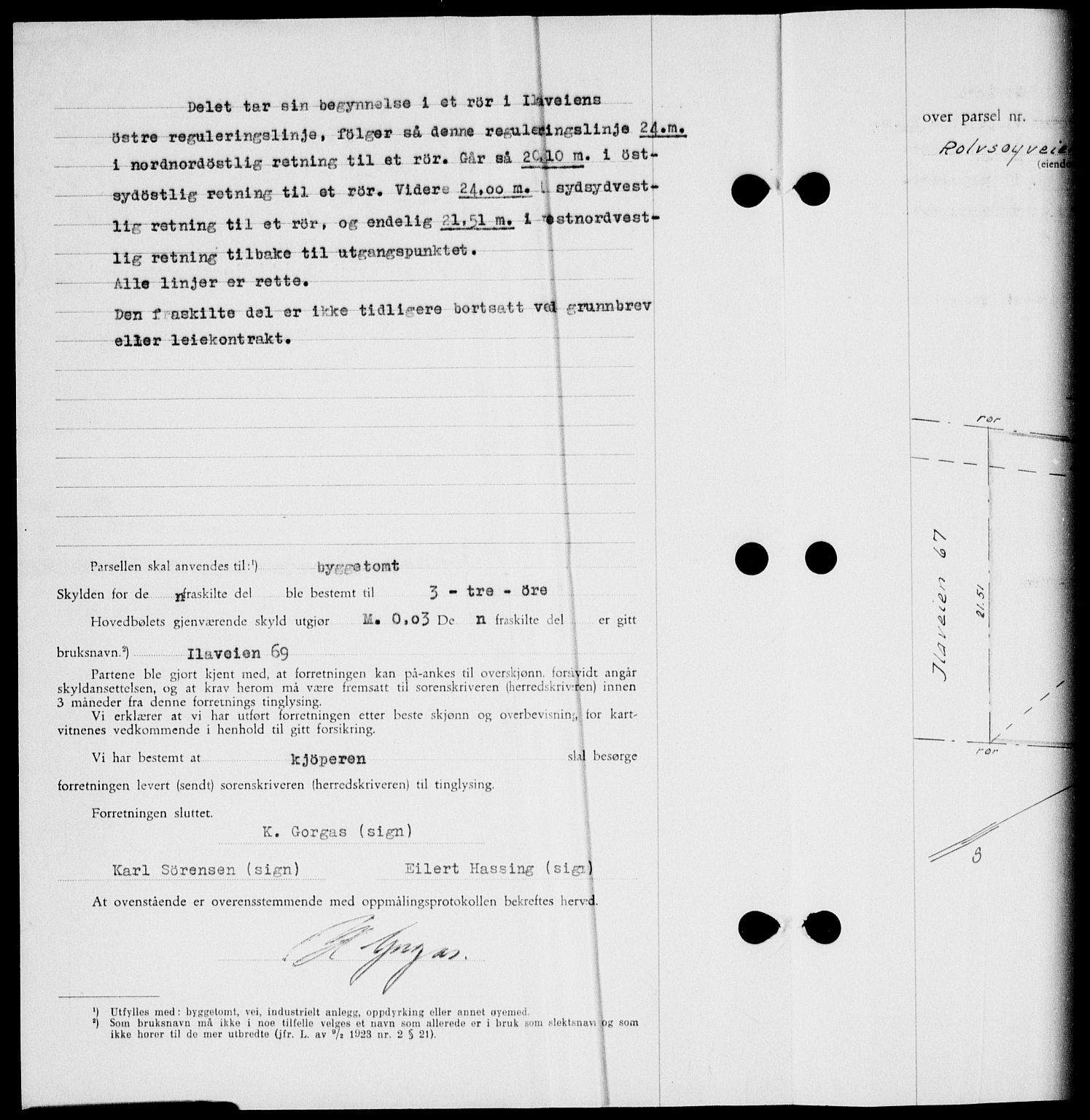 Onsøy sorenskriveri, SAO/A-10474/G/Ga/Gab/L0021: Mortgage book no. II A-21, 1947-1947, Diary no: : 3185/1947