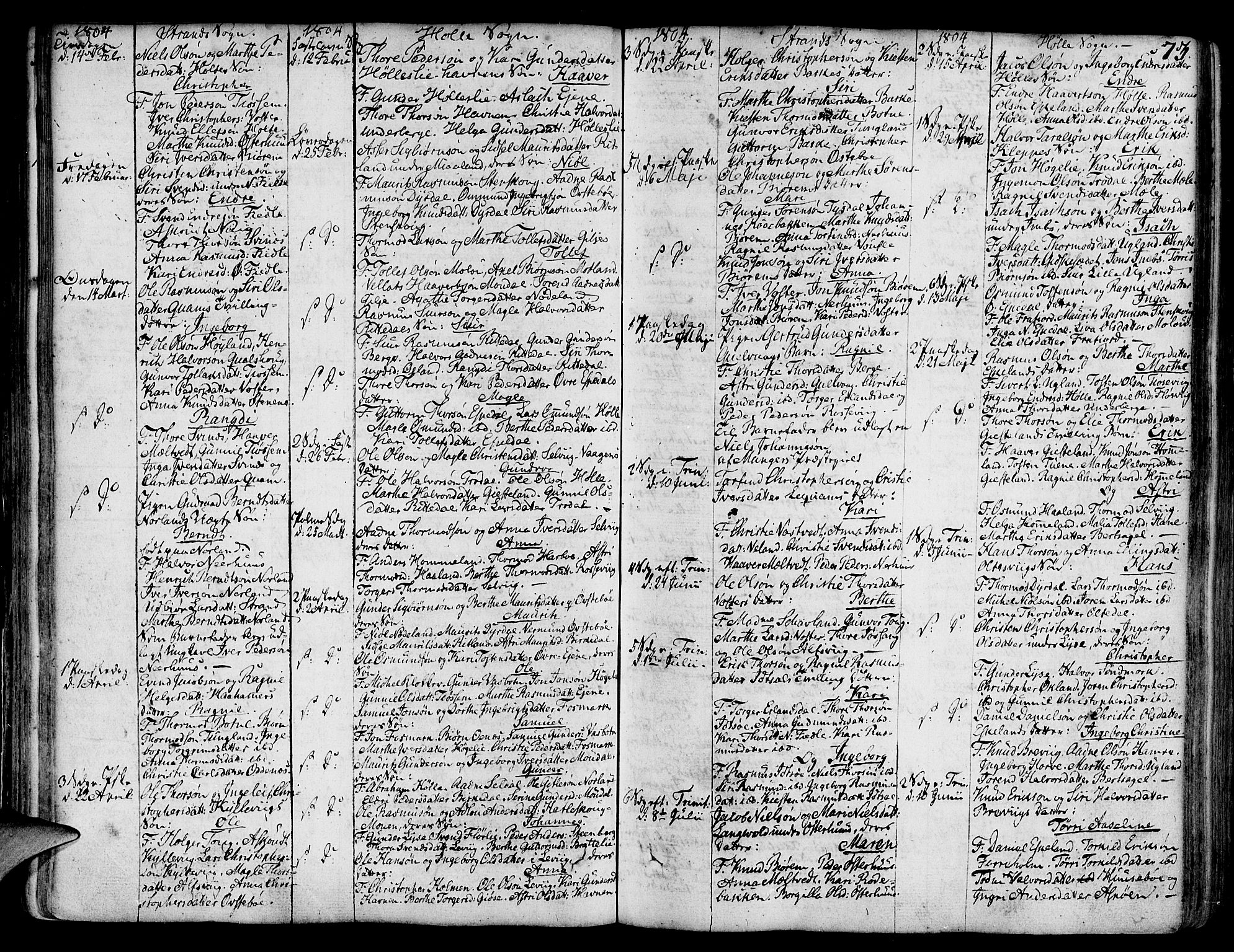 Strand sokneprestkontor, SAST/A-101828/H/Ha/Haa/L0003: Parish register (official) no. A 3, 1769-1816, p. 73