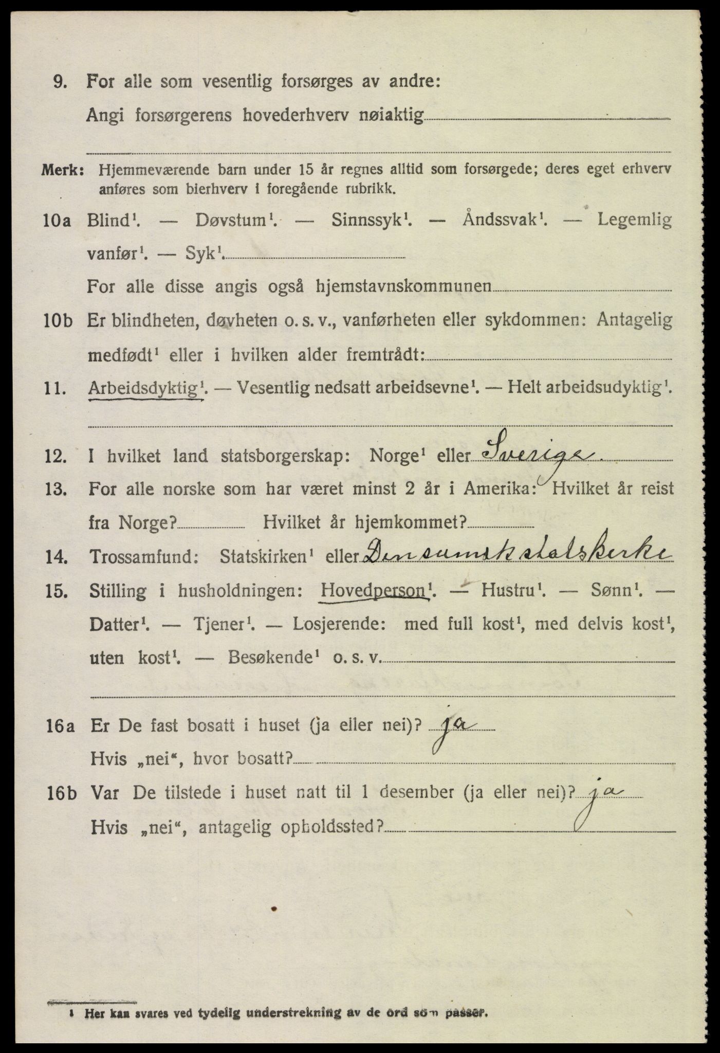 SAH, 1920 census for Trysil, 1920, p. 4416