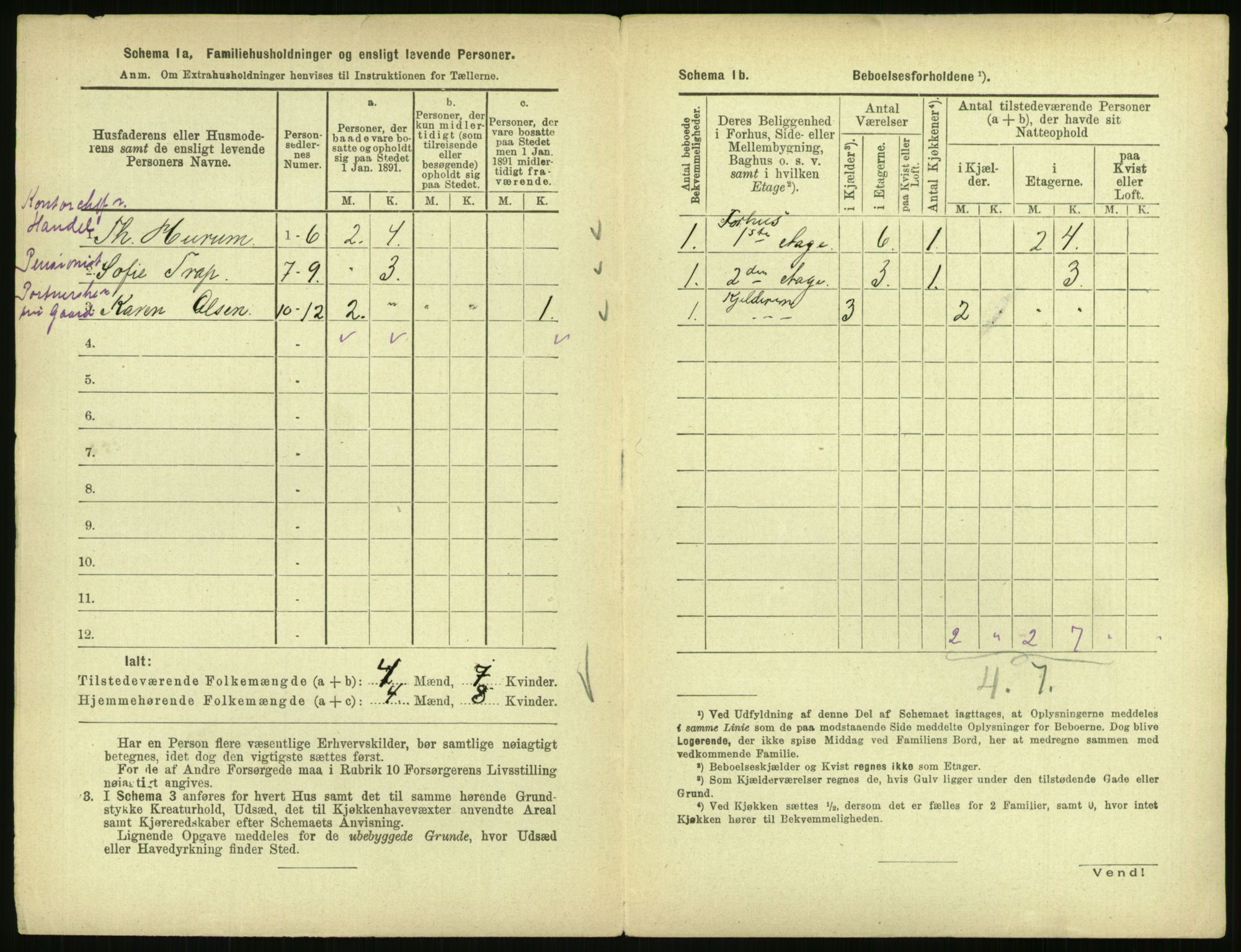 RA, 1891 census for 0301 Kristiania, 1891, p. 54666