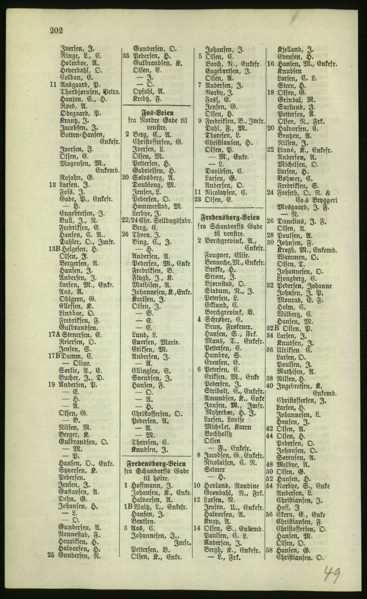 Kristiania/Oslo adressebok, PUBL/-, 1879, p. 202