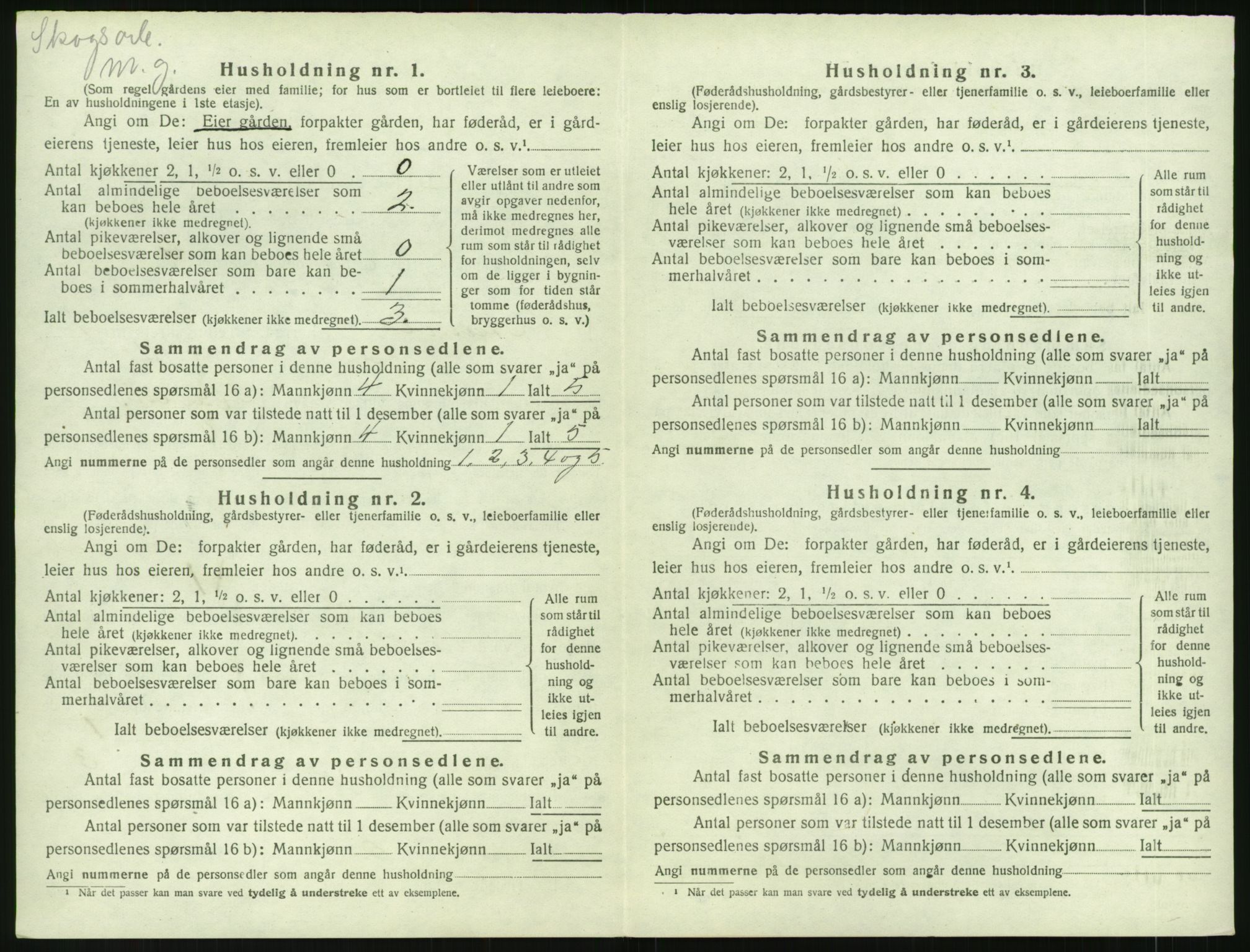 SAK, 1920 census for Åmli, 1920, p. 60