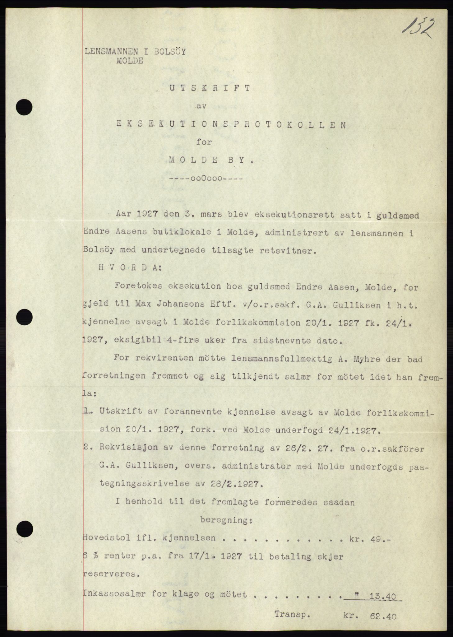 Molde byfogd, AV/SAT-A-0025/2/2C/L0011: Mortgage book no. 11, 1926-1932, Deed date: 04.04.1927