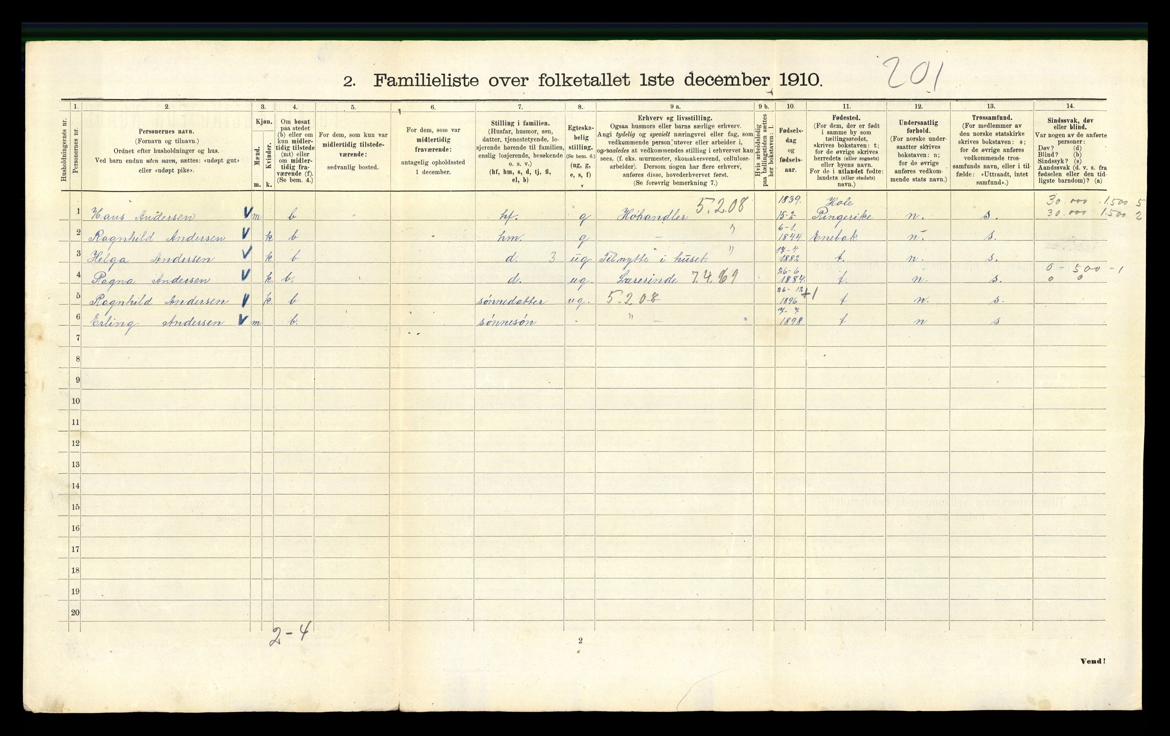 RA, 1910 census for Kristiania, 1910, p. 20342