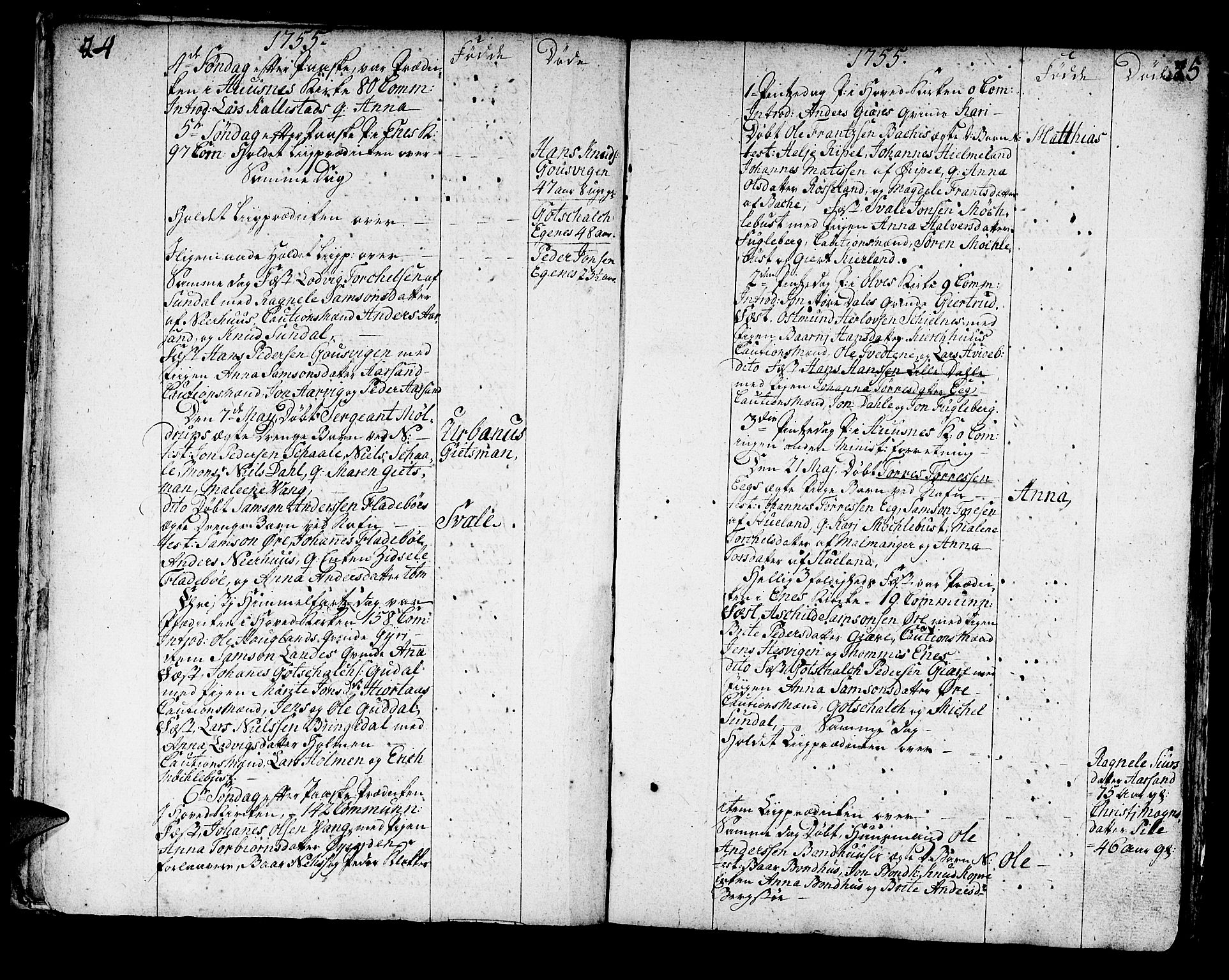 Kvinnherad sokneprestembete, AV/SAB-A-76401/H/Haa: Parish register (official) no. A 3, 1754-1777, p. 24-25