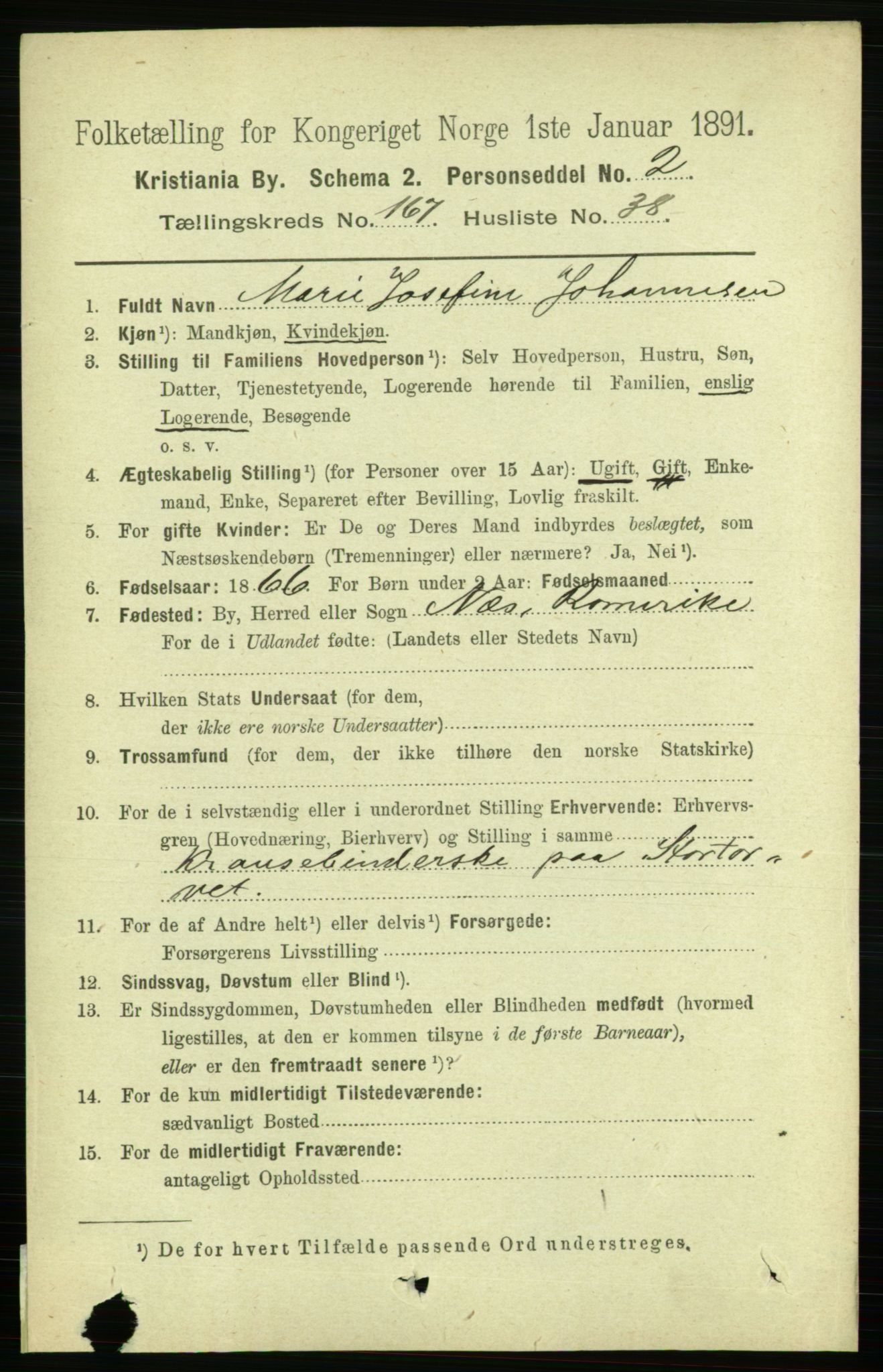 RA, 1891 census for 0301 Kristiania, 1891, p. 98043