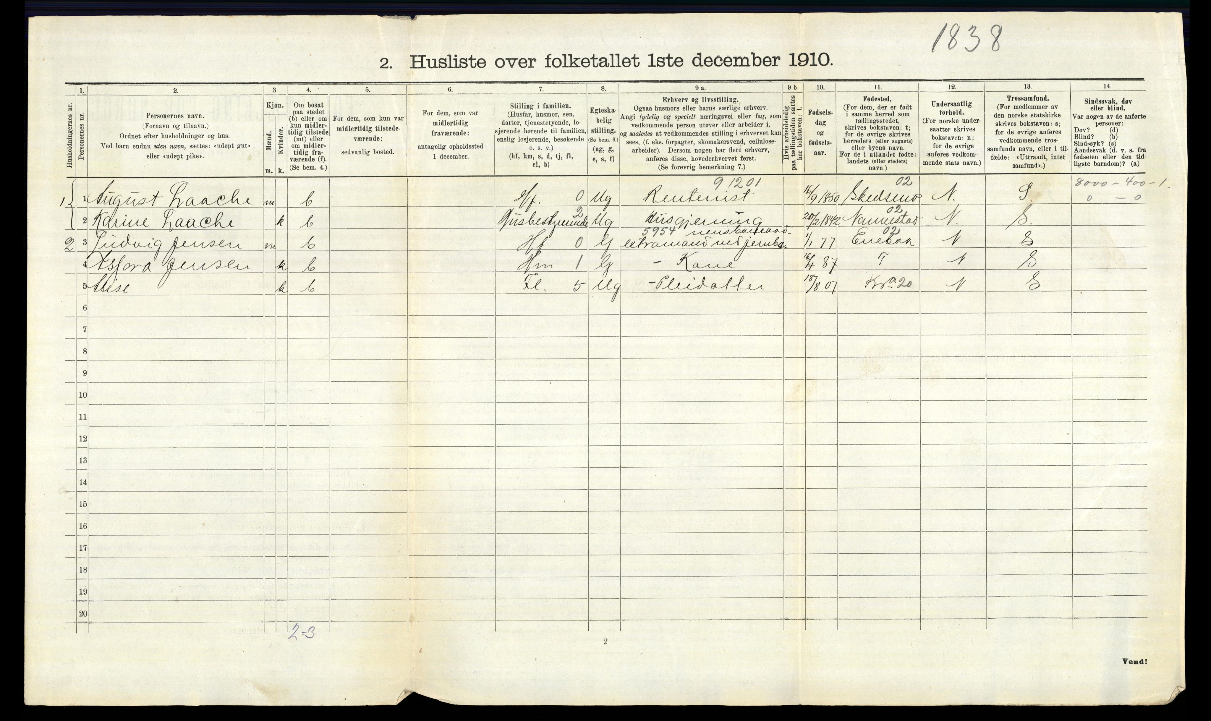 RA, 1910 census for Lillestrøm, 1910, p. 474