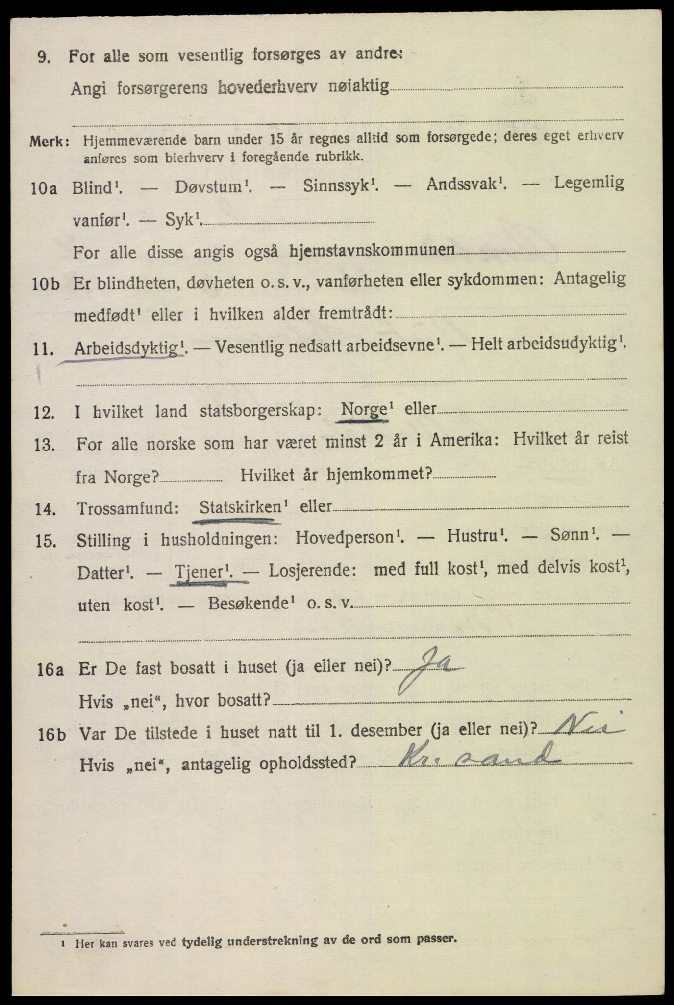 SAK, 1920 census for Øvrebø, 1920, p. 1699