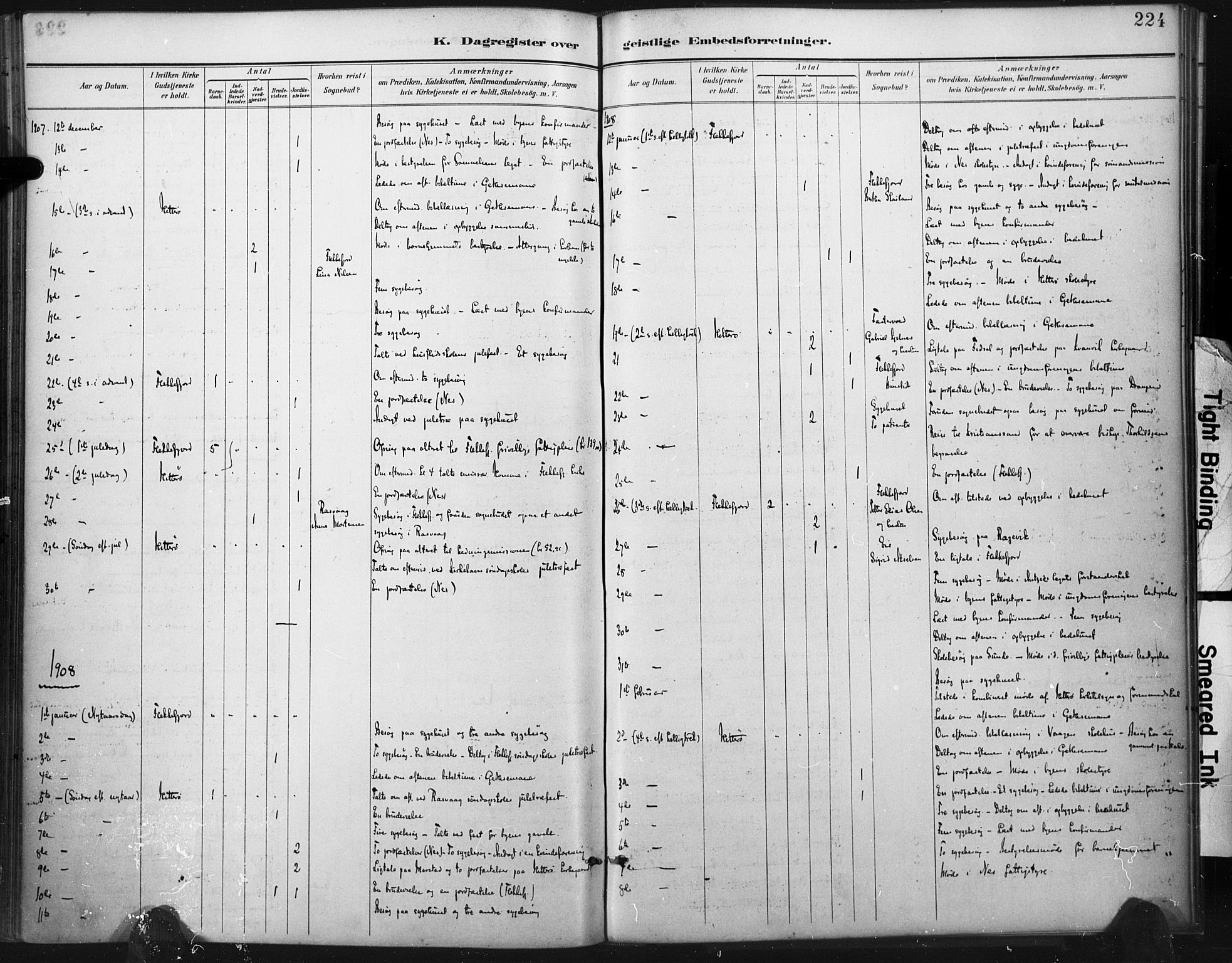 Flekkefjord sokneprestkontor, AV/SAK-1111-0012/F/Fa/Fac/L0008: Parish register (official) no. A 8, 1885-1898, p. 224