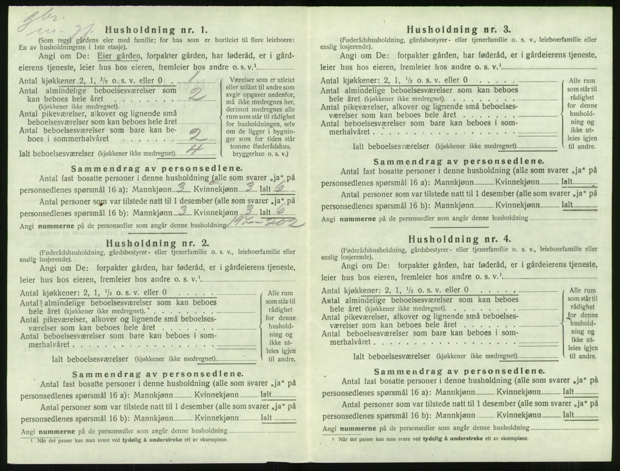 SAT, 1920 census for Hjørundfjord, 1920, p. 364