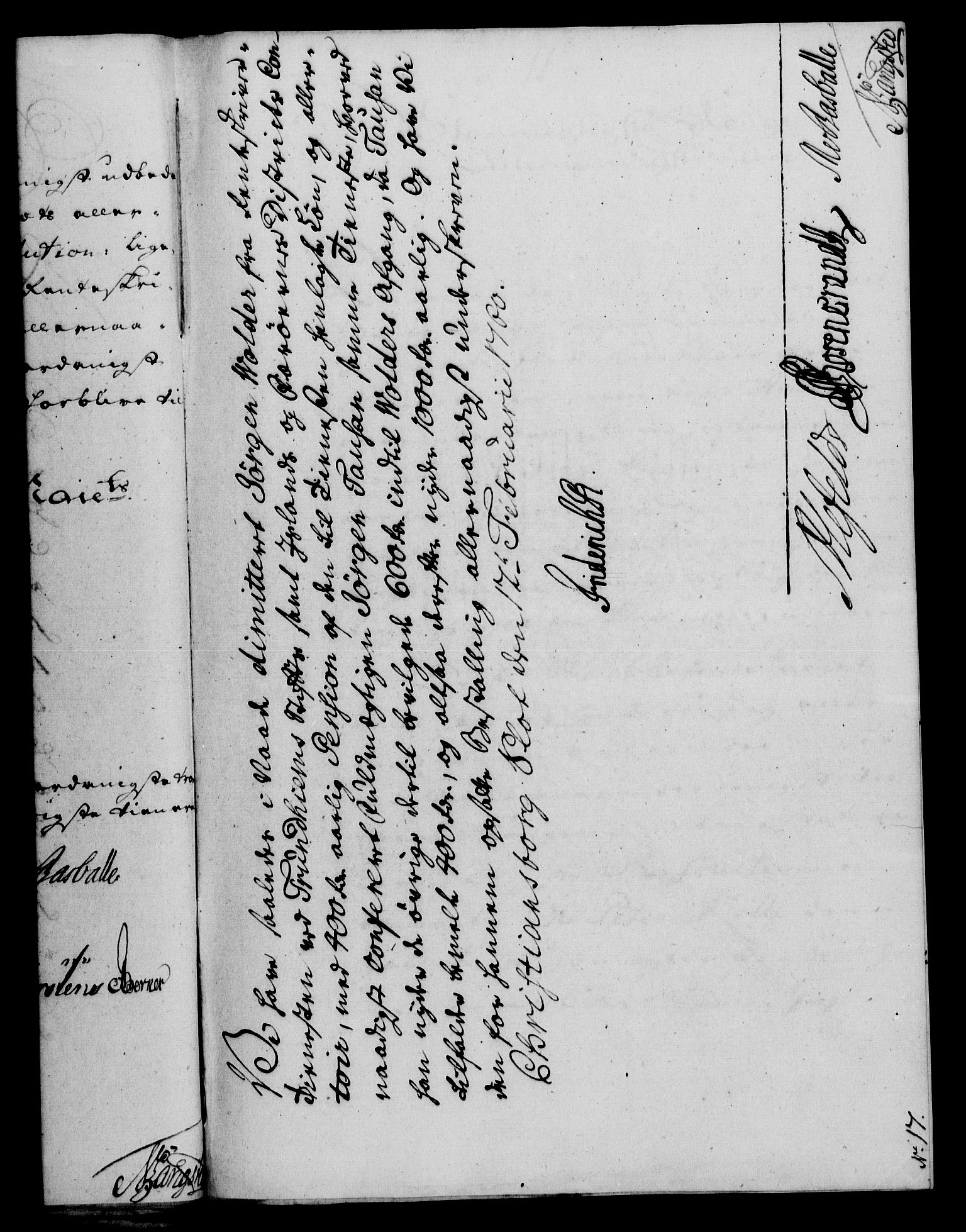 Rentekammeret, Kammerkanselliet, RA/EA-3111/G/Gf/Gfa/L0042: Norsk relasjons- og resolusjonsprotokoll (merket RK 52.42), 1760, p. 71