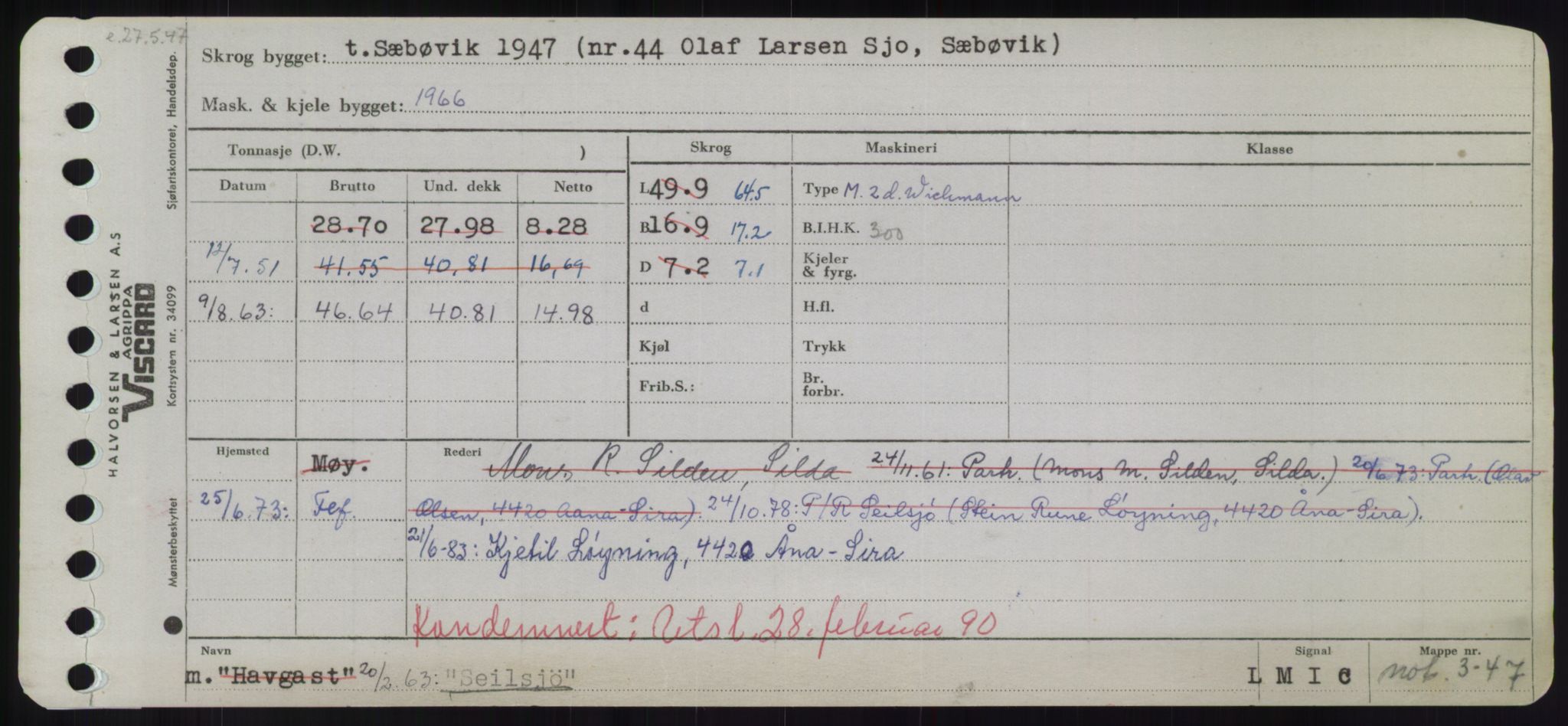 Sjøfartsdirektoratet med forløpere, Skipsmålingen, RA/S-1627/H/Hd/L0032: Fartøy, San-Seve, p. 403