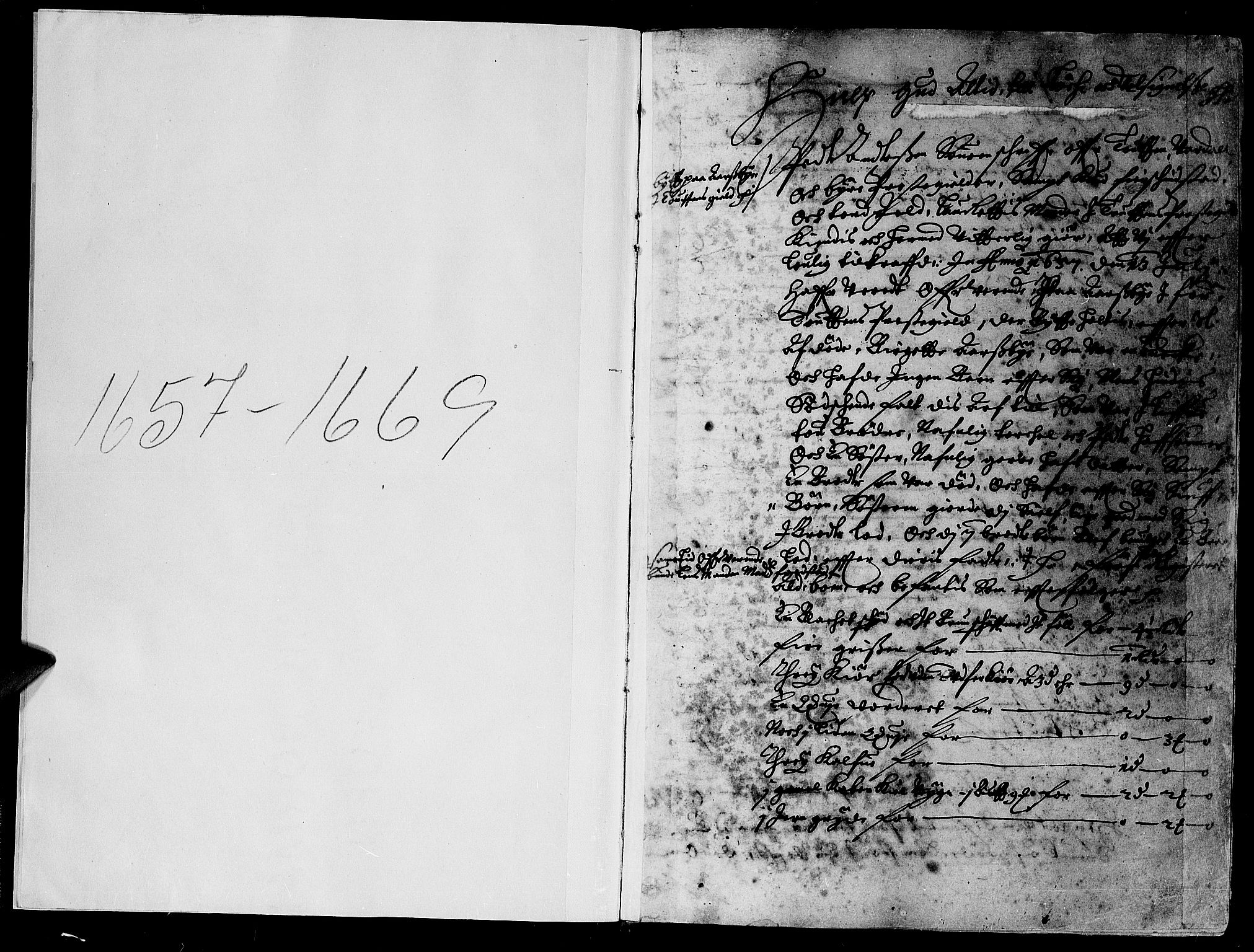 Toten tingrett, SAH/TING-006/J/Ja/L0001: Skifteprotokoll, 1657-1669, p. 1