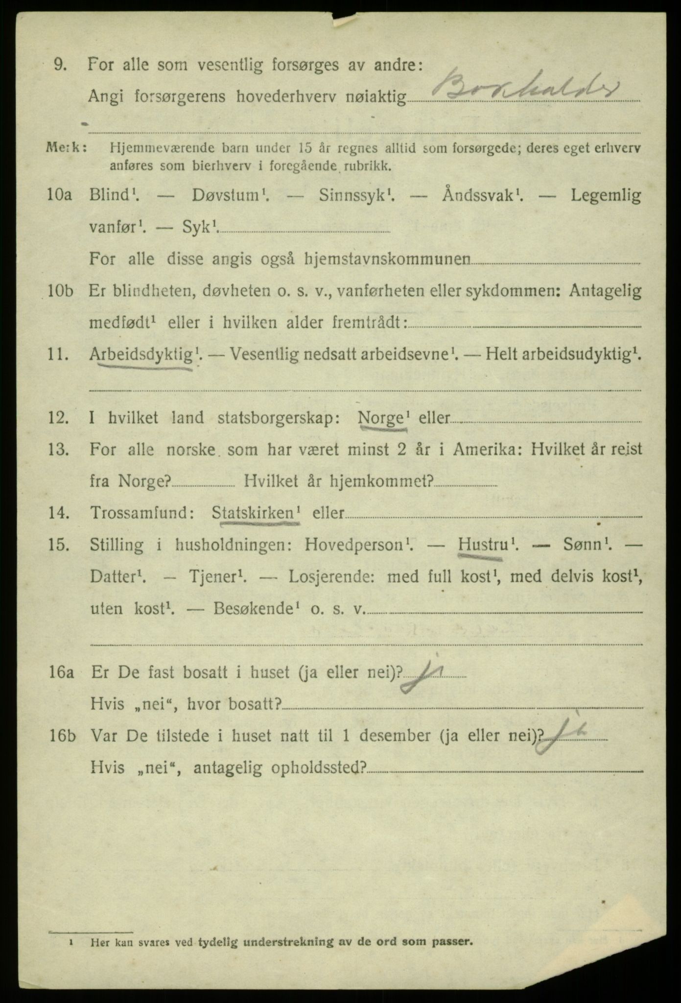 SAB, 1920 census for Fjell, 1920, p. 7499